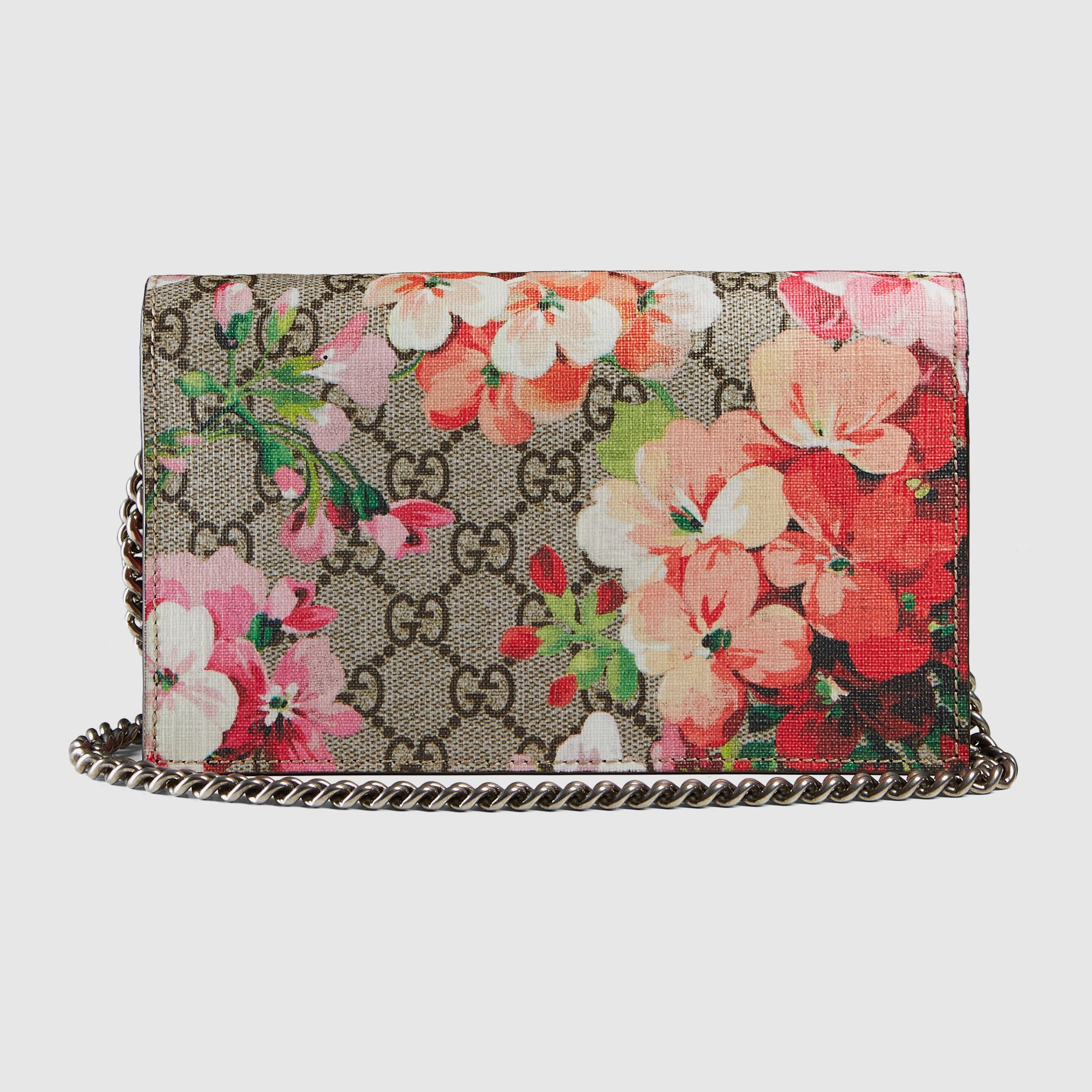 GG Blooms Supreme chain wallet - Gucci Women&#39;s Chain & Strap Wallets 402724KU2IN8693