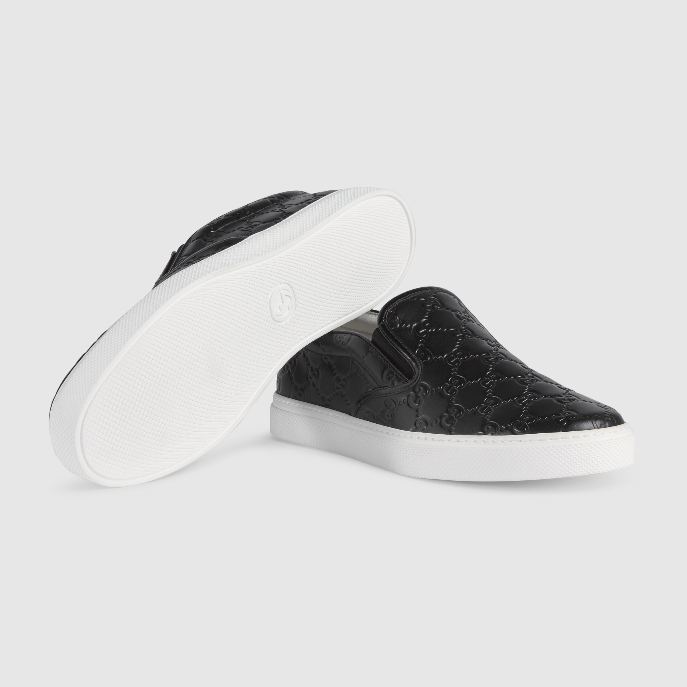 gucci black slip on sneaker