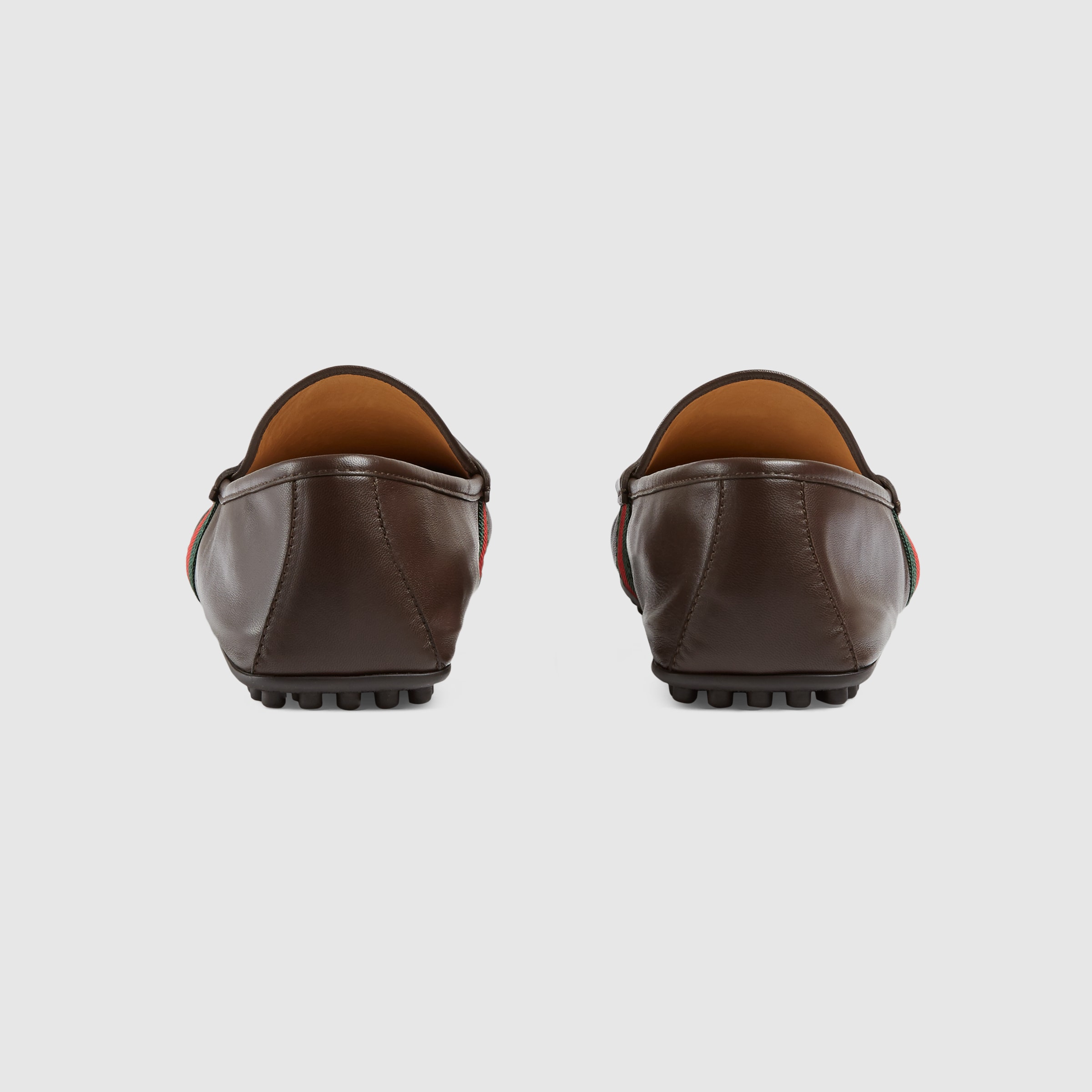 gucci web leather driver