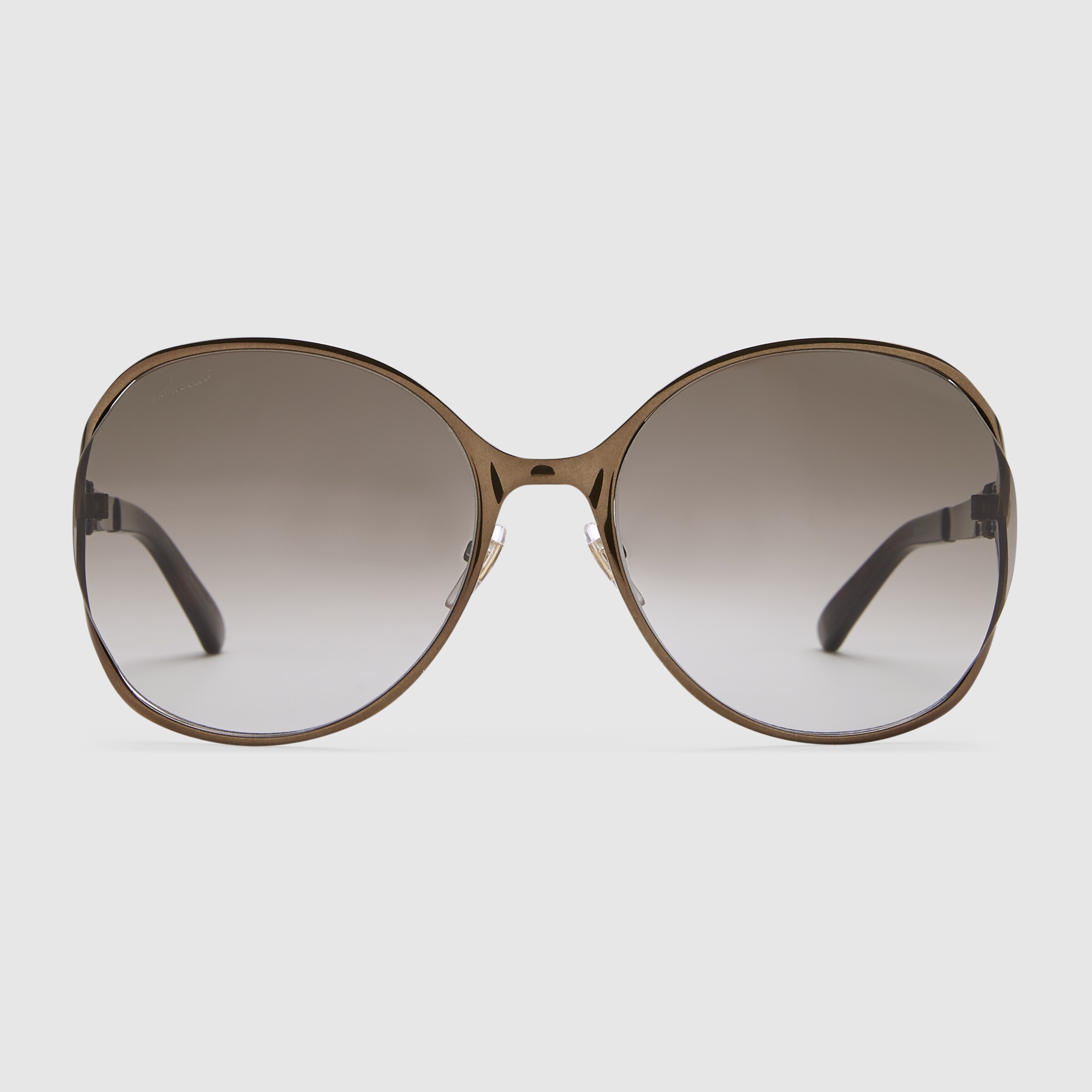 round frame metal gucci sunglasses