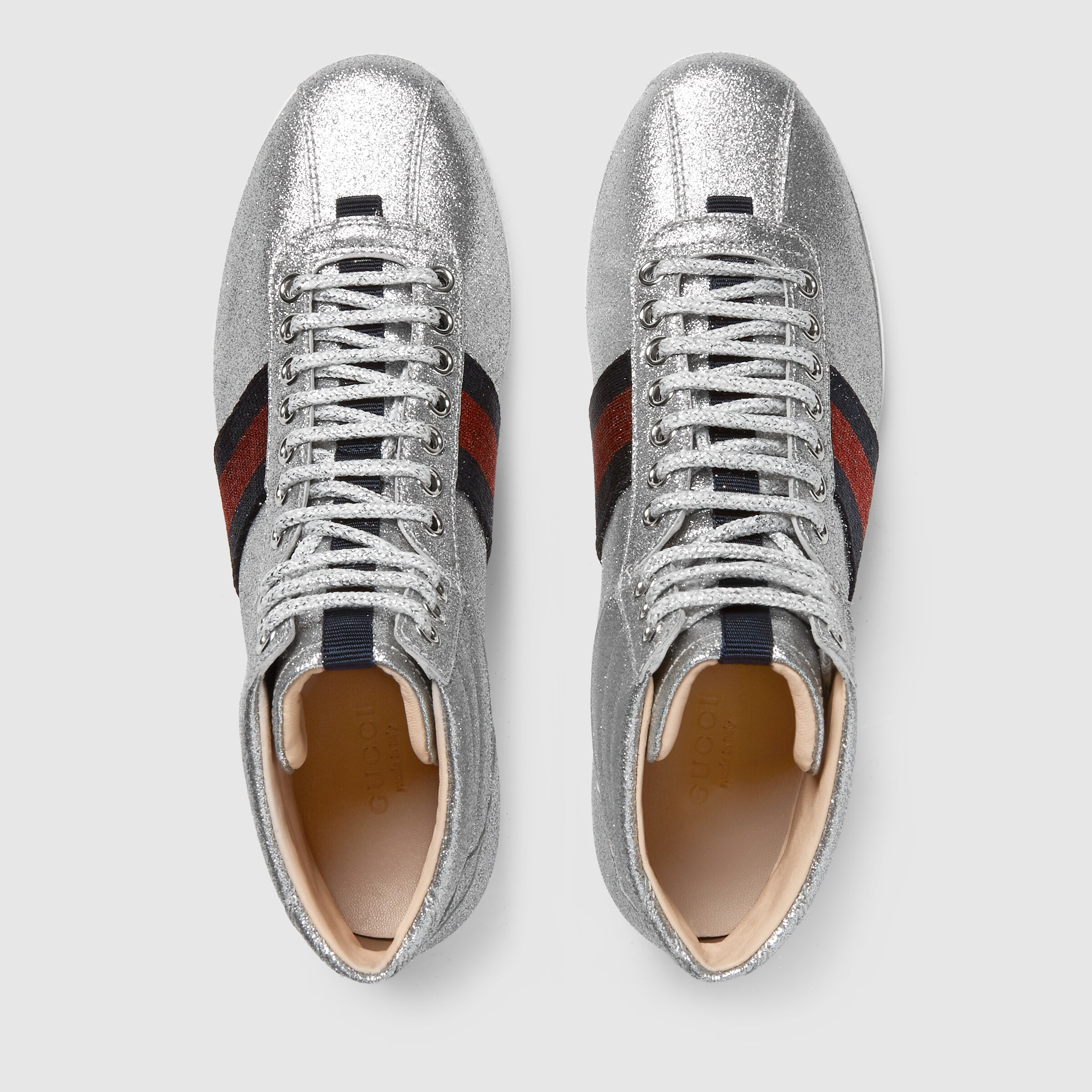 Glitter  hightop sneaker Gucci Women's Sneakers 431925KUS608173