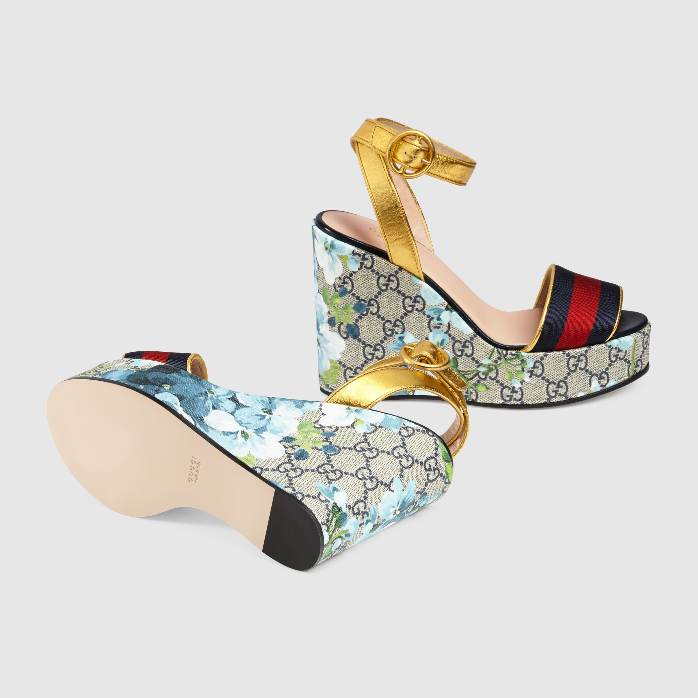 gucci jumbo gg wedge platform sandals