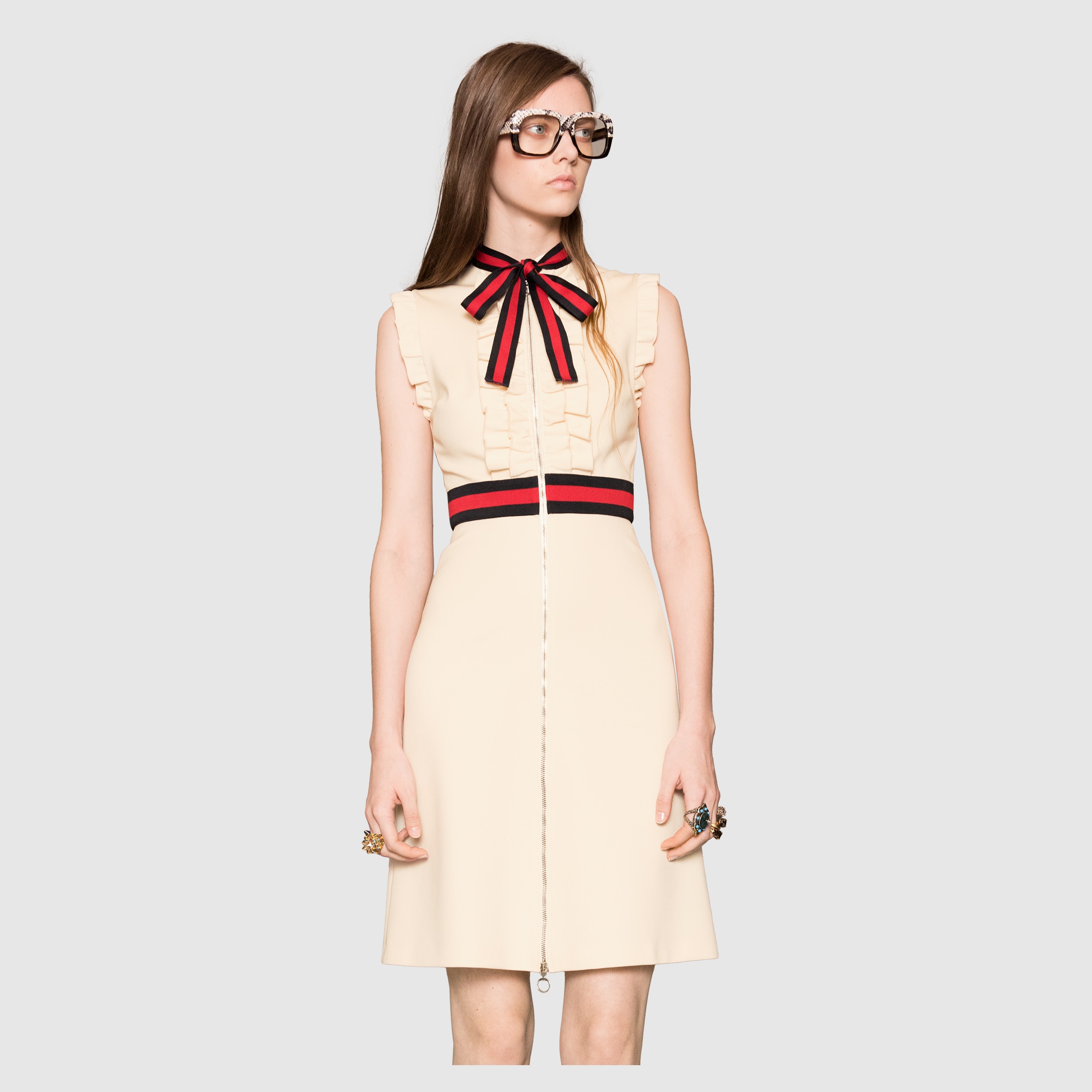 Jersey dress with  trim Gucci Women's Dresses 434249X5C779555