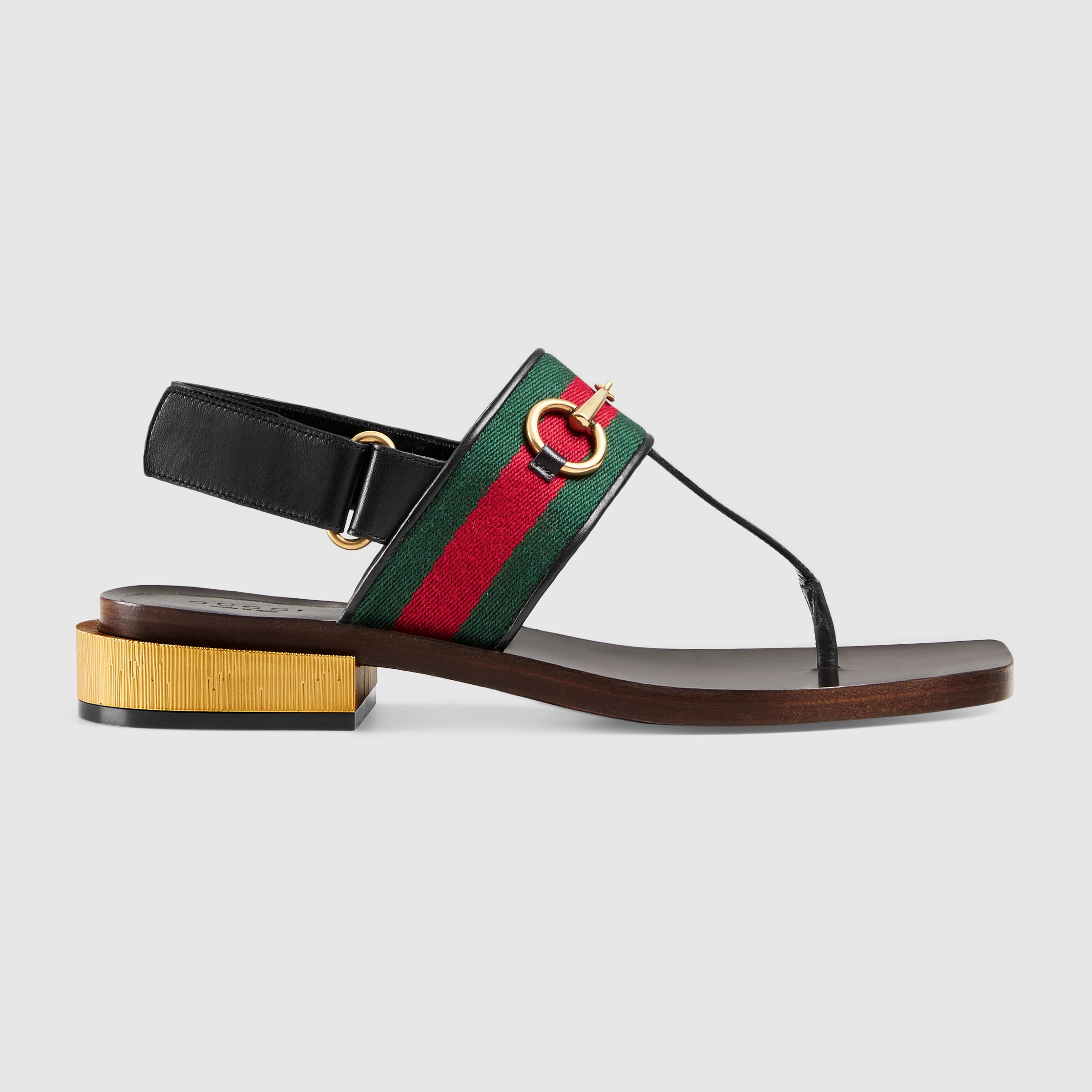 gucci horsebit block heel sandals