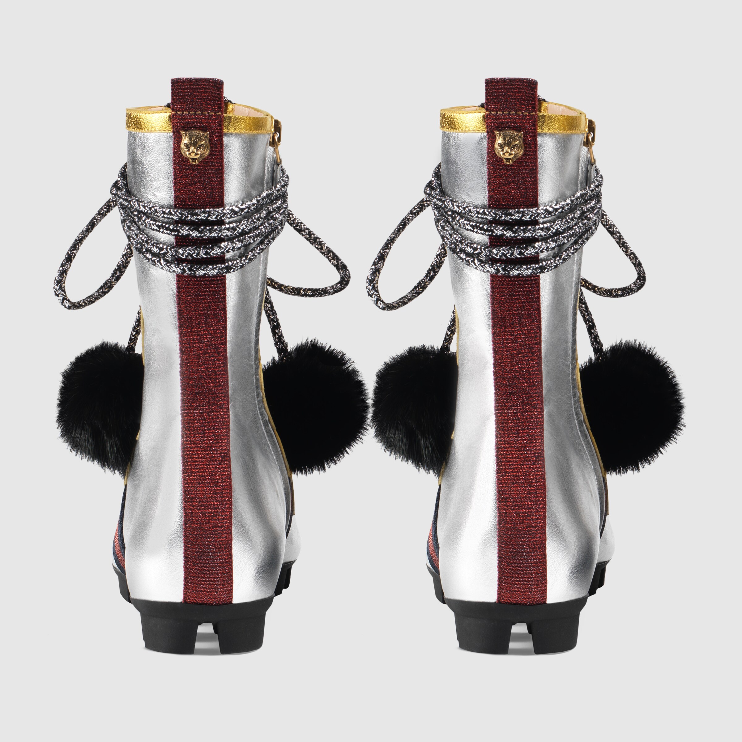 metallic gucci shoes