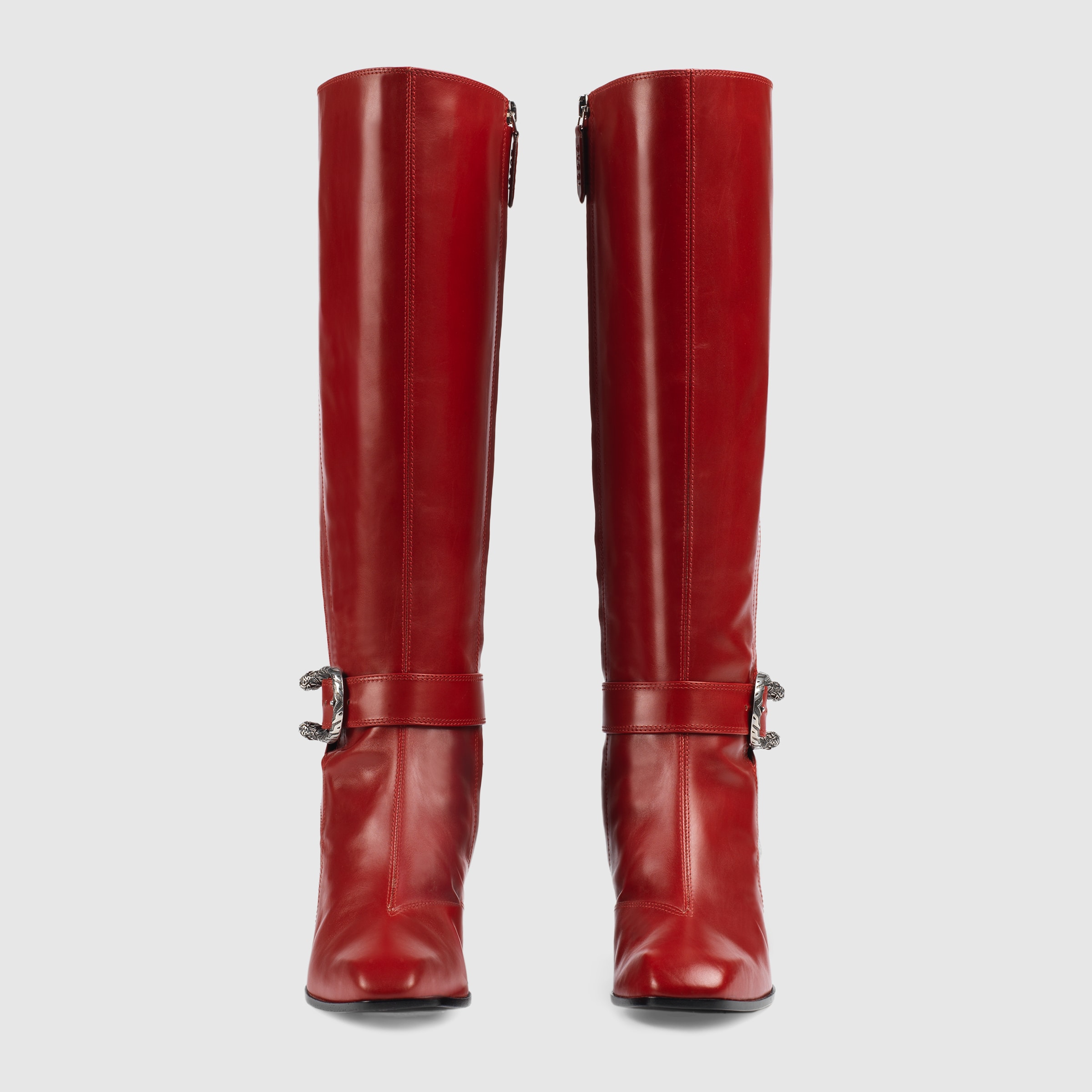 gucci red thigh high boots