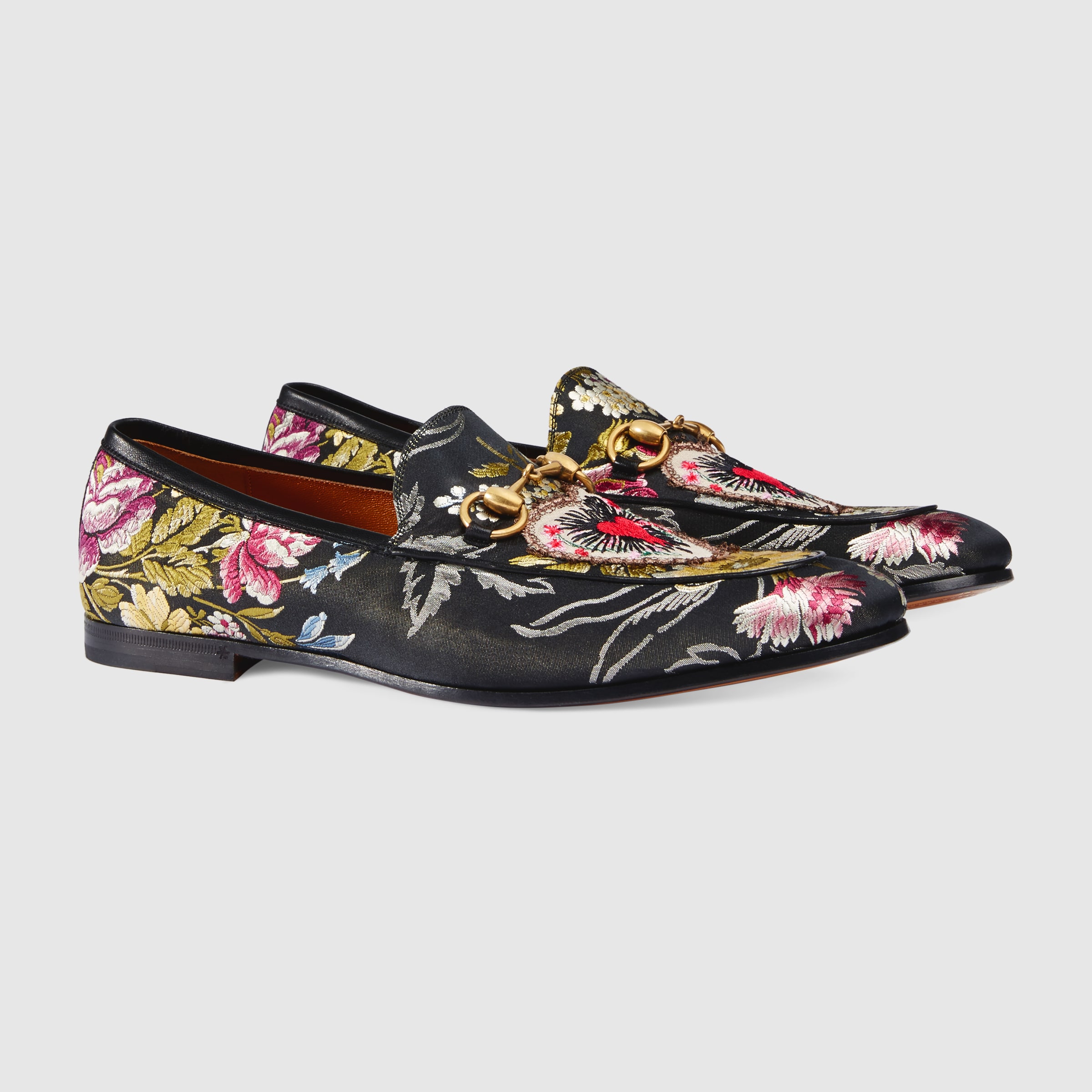 Gucci jordaan floral jacquard loafer shop