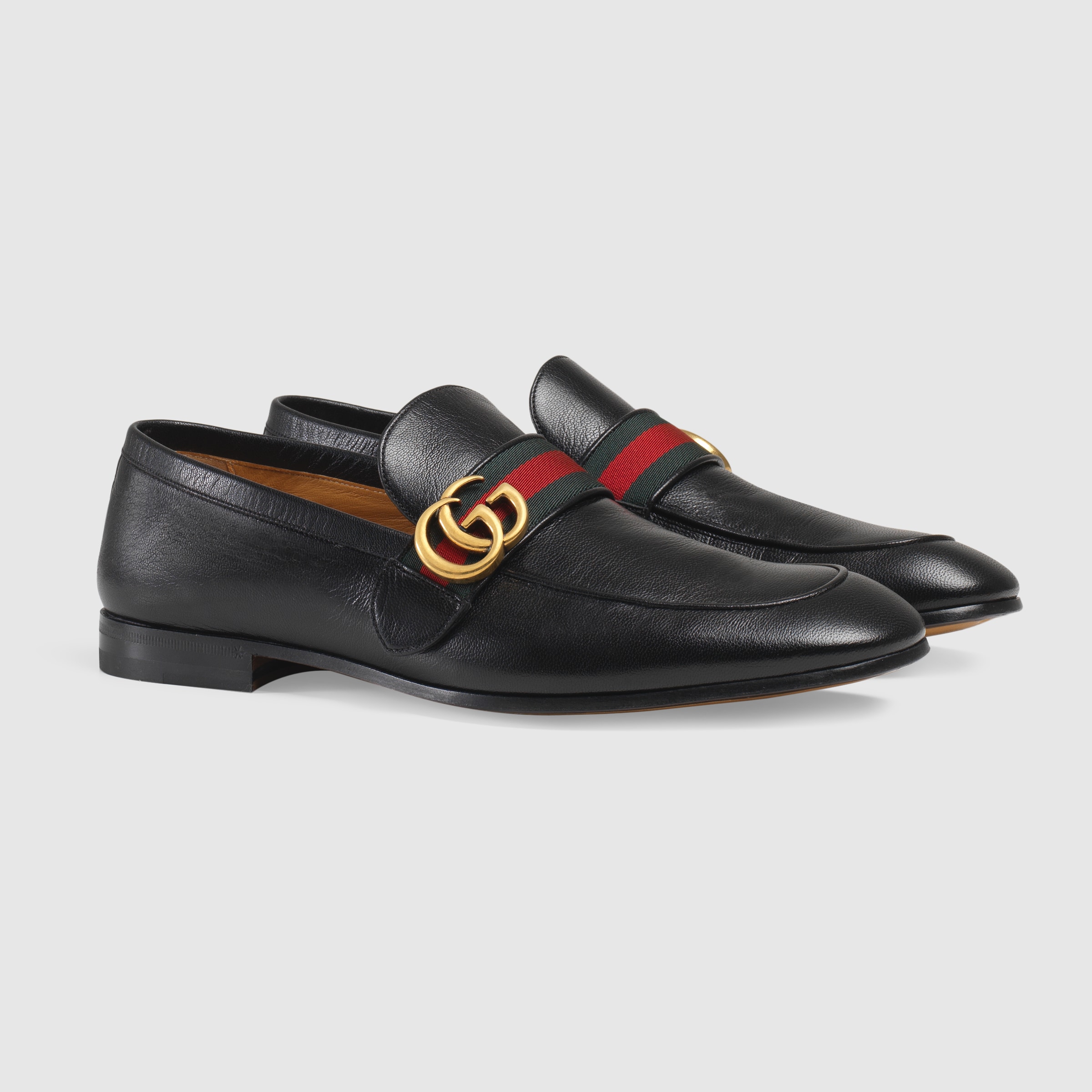 Leather loafer with GG  Gucci Men's Moccasins & Loafers