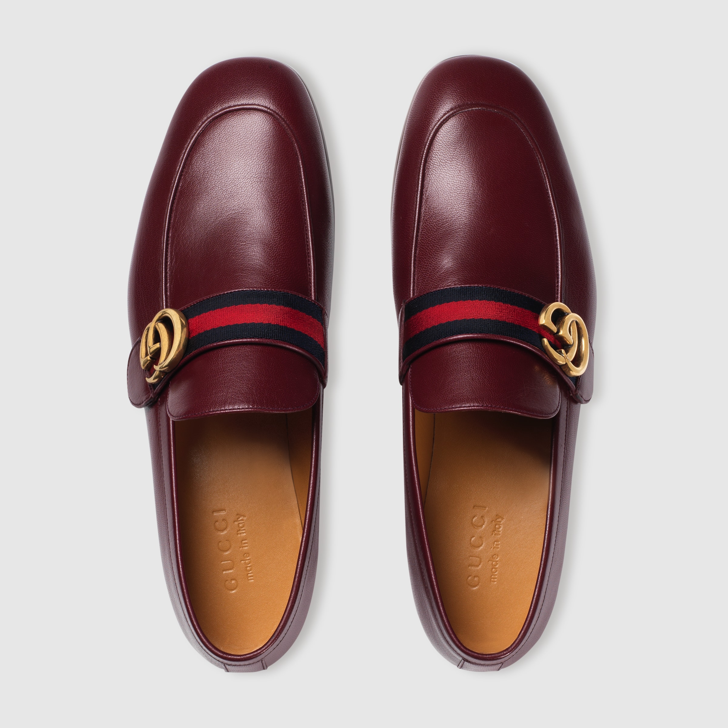 Leather loafer with GG  Gucci Men's Moccasins & Loafers