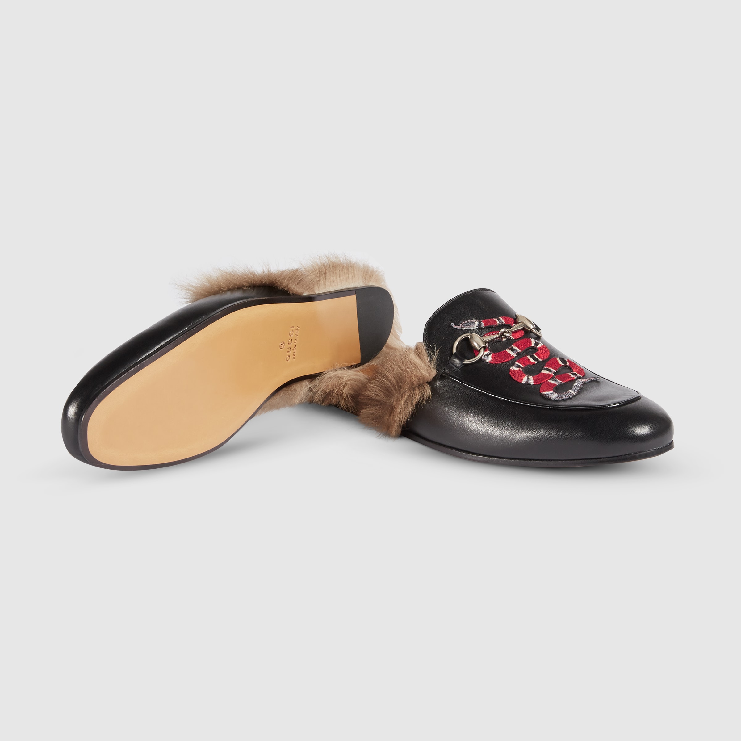 princetown leather slipper white