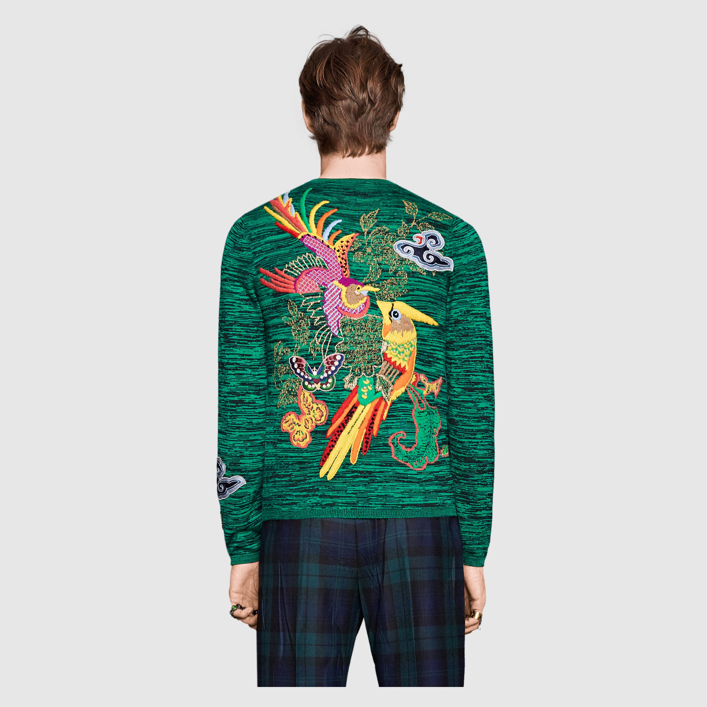 Wool sweater with embroideries Gucci Men's Sweaters & Cardigans