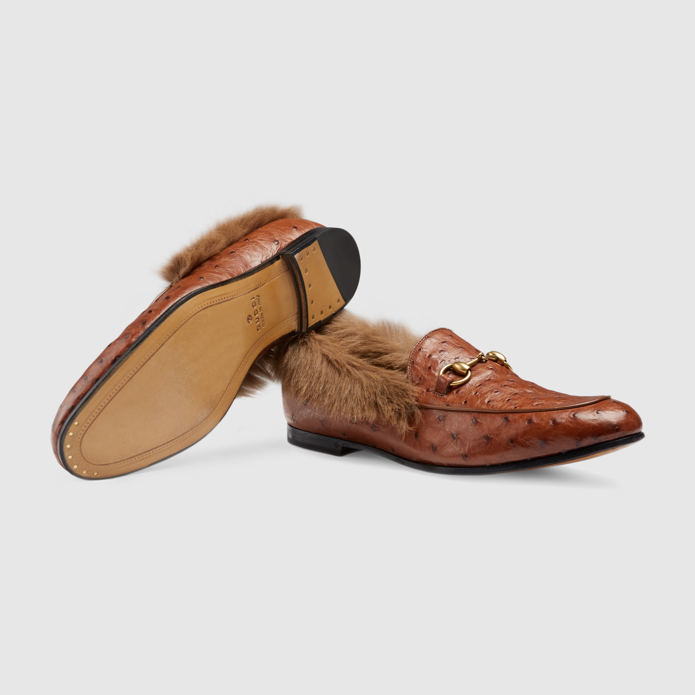 Gucci Jordaan ostrich loafer Gucci Men's Moccasins & Loafers 397645LRI402561