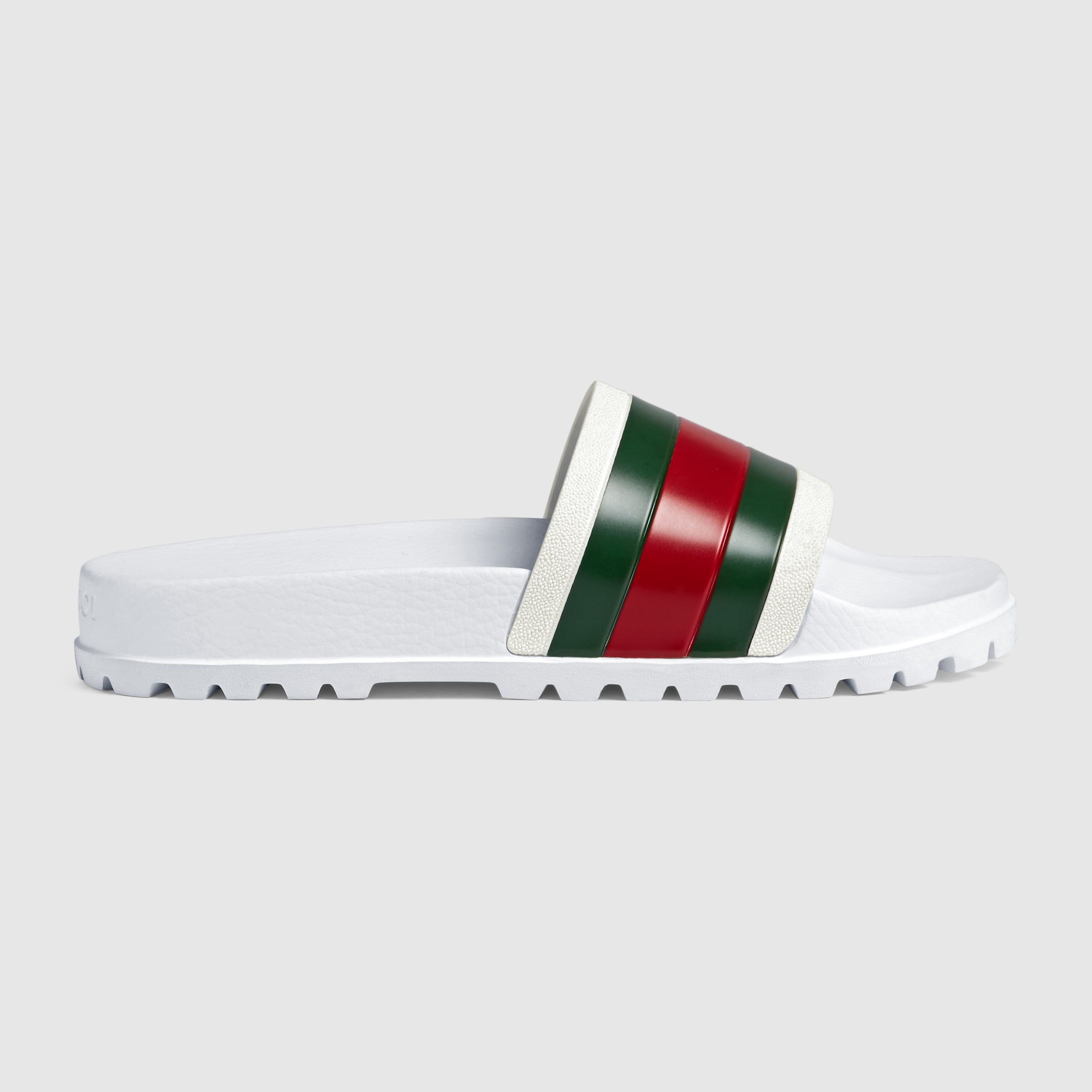 mens gucci web slides