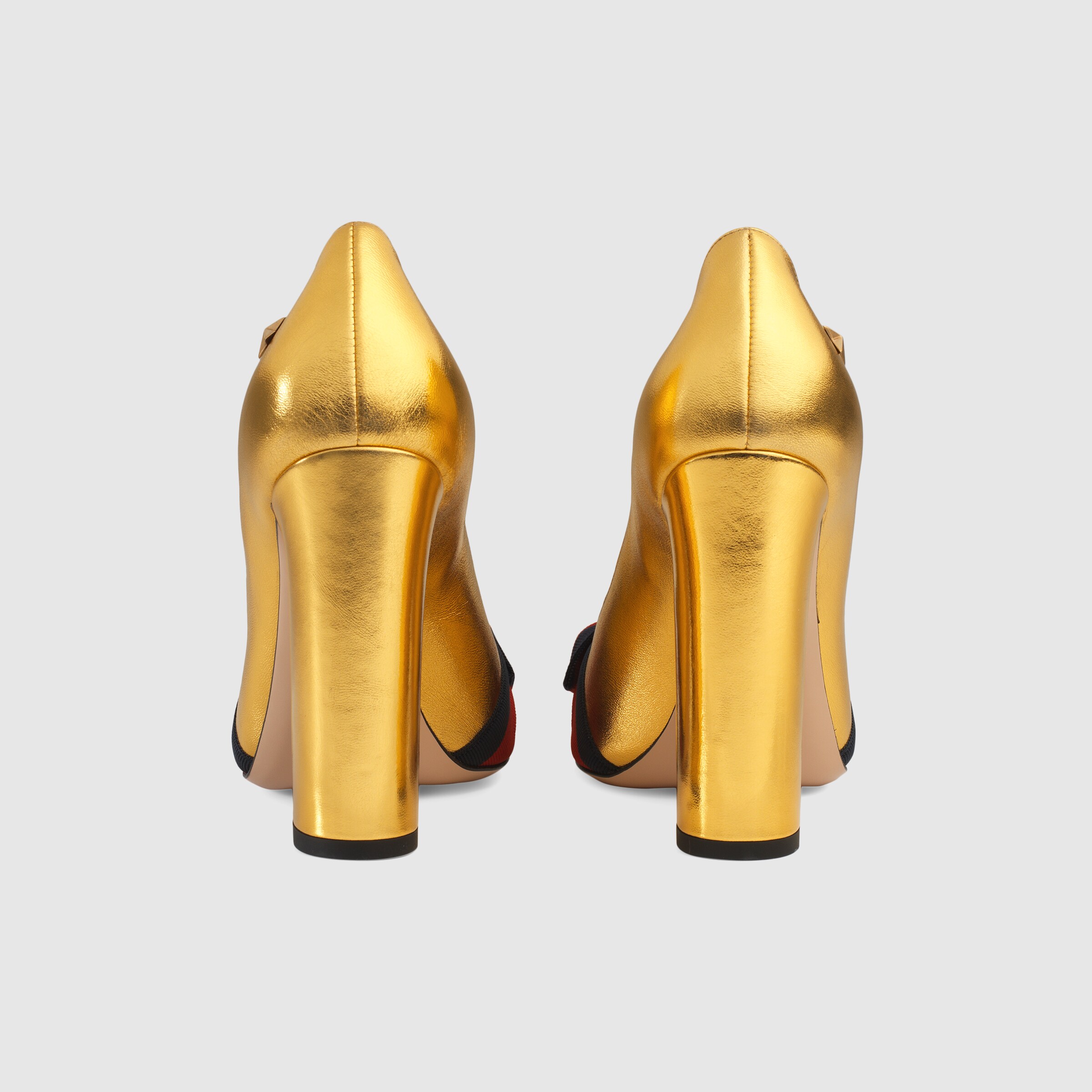 Gucci Women Metallic leather pump 432043B8M608084