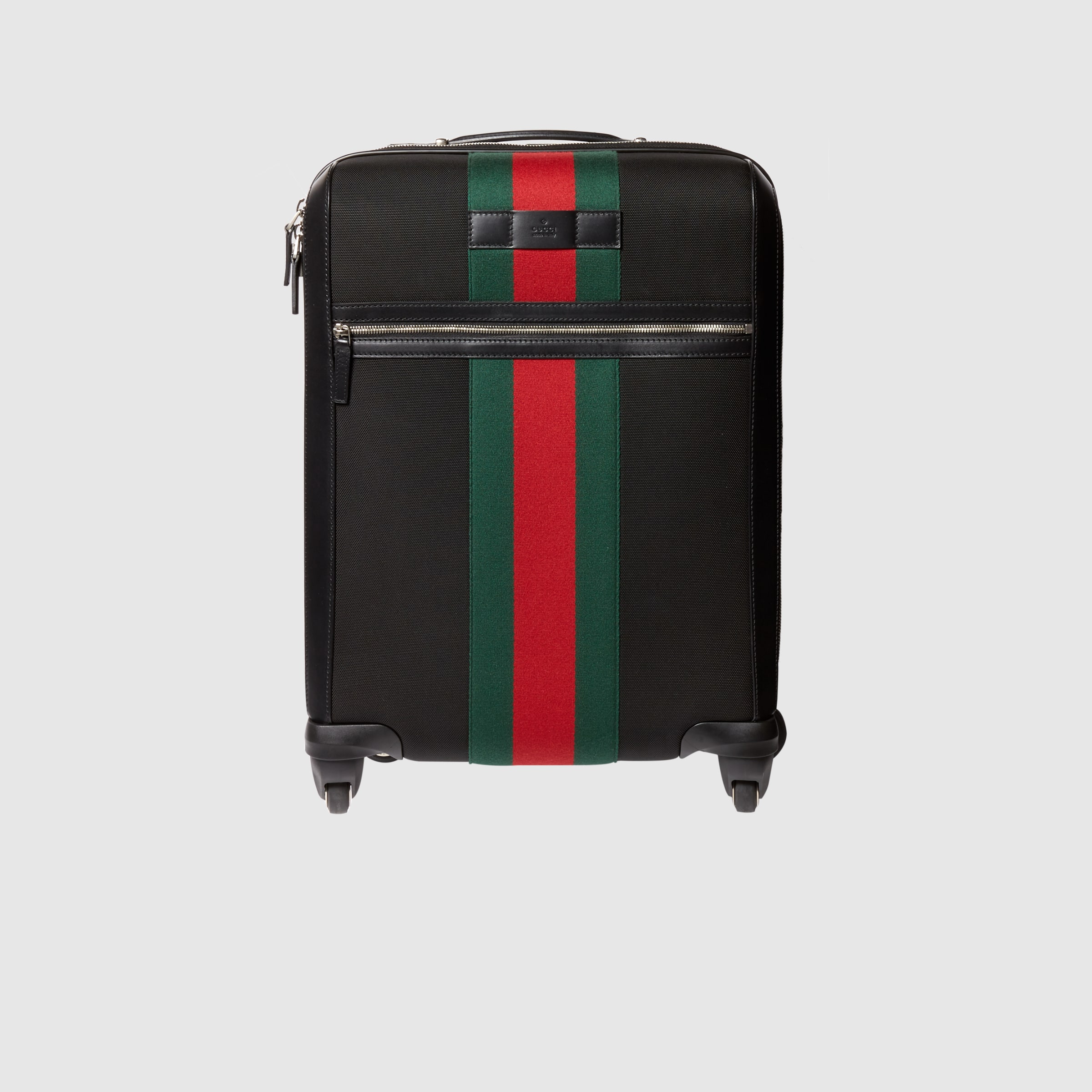techno fabric wheeled carryon suitcase Gucci Men's Luggage 368778KWT5N1060