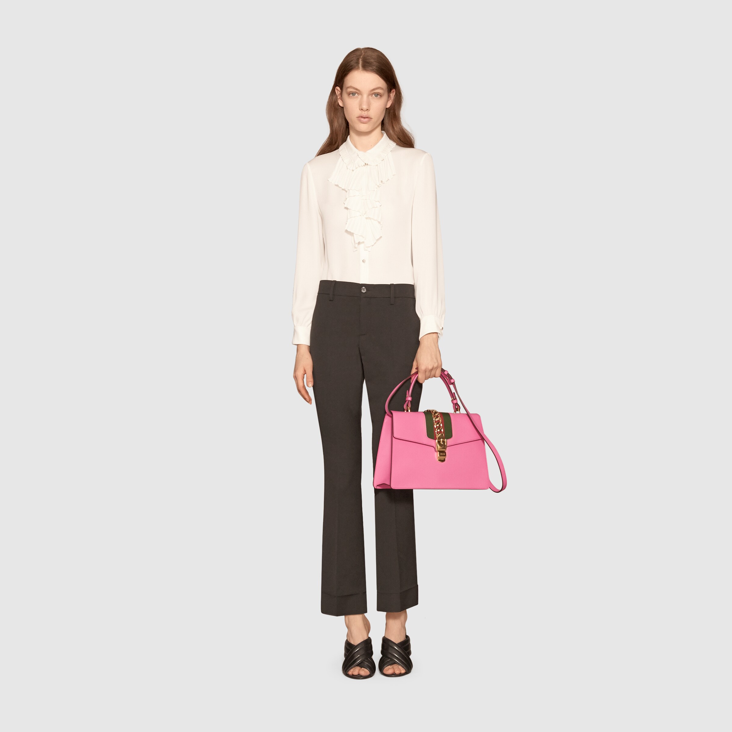 sylvie leather top handle bag gucci s handbags 431665cvl1g5662 sylvie leather top handle bag gucci s handbags 431665cvl1g5662