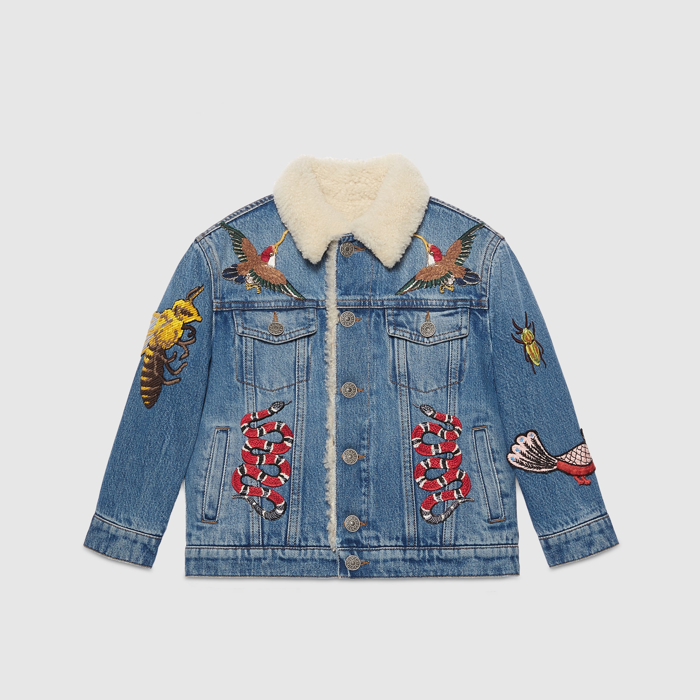 Children's embroidered denim jacket Gucci 431155XR2214186
