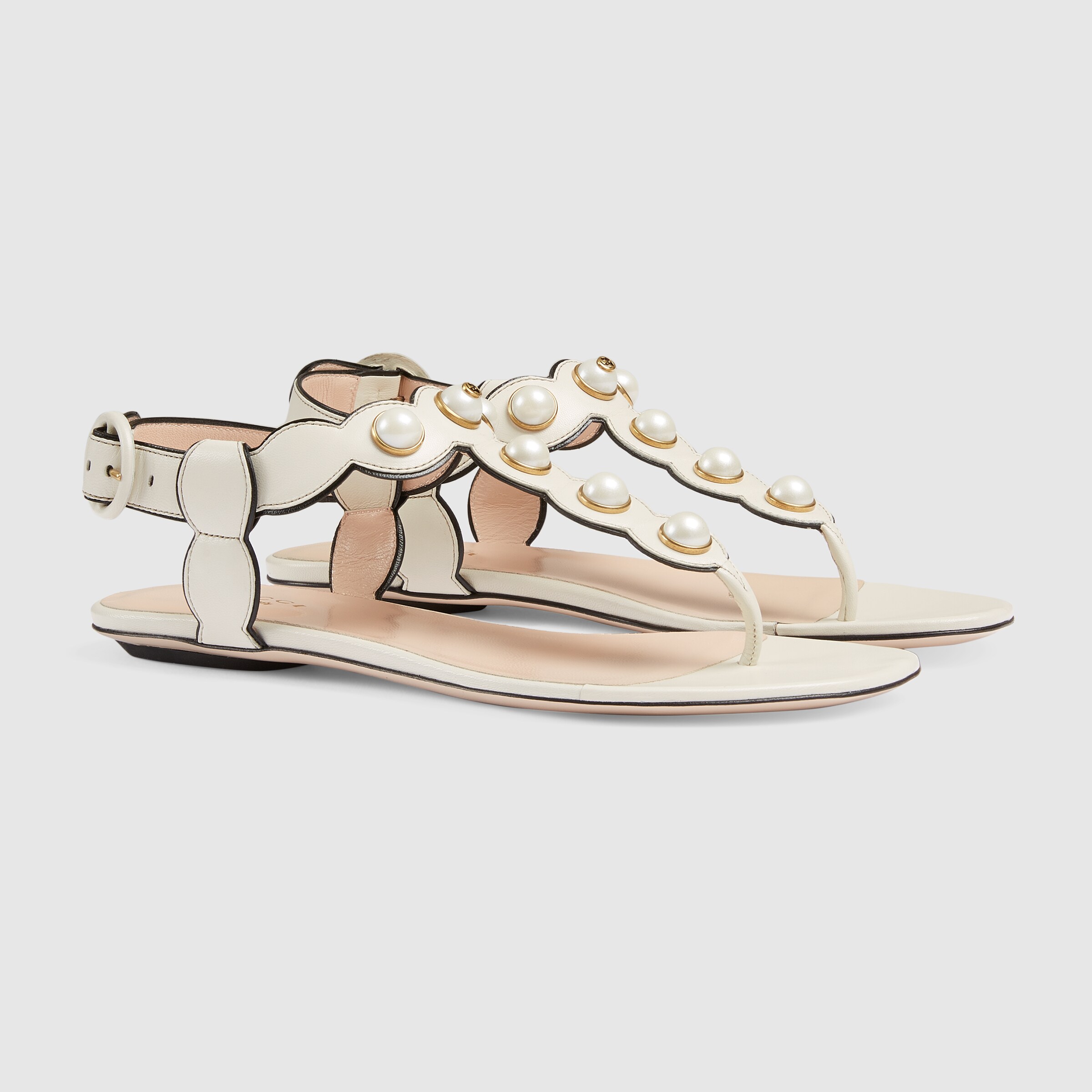 light blue gucci thong sandals