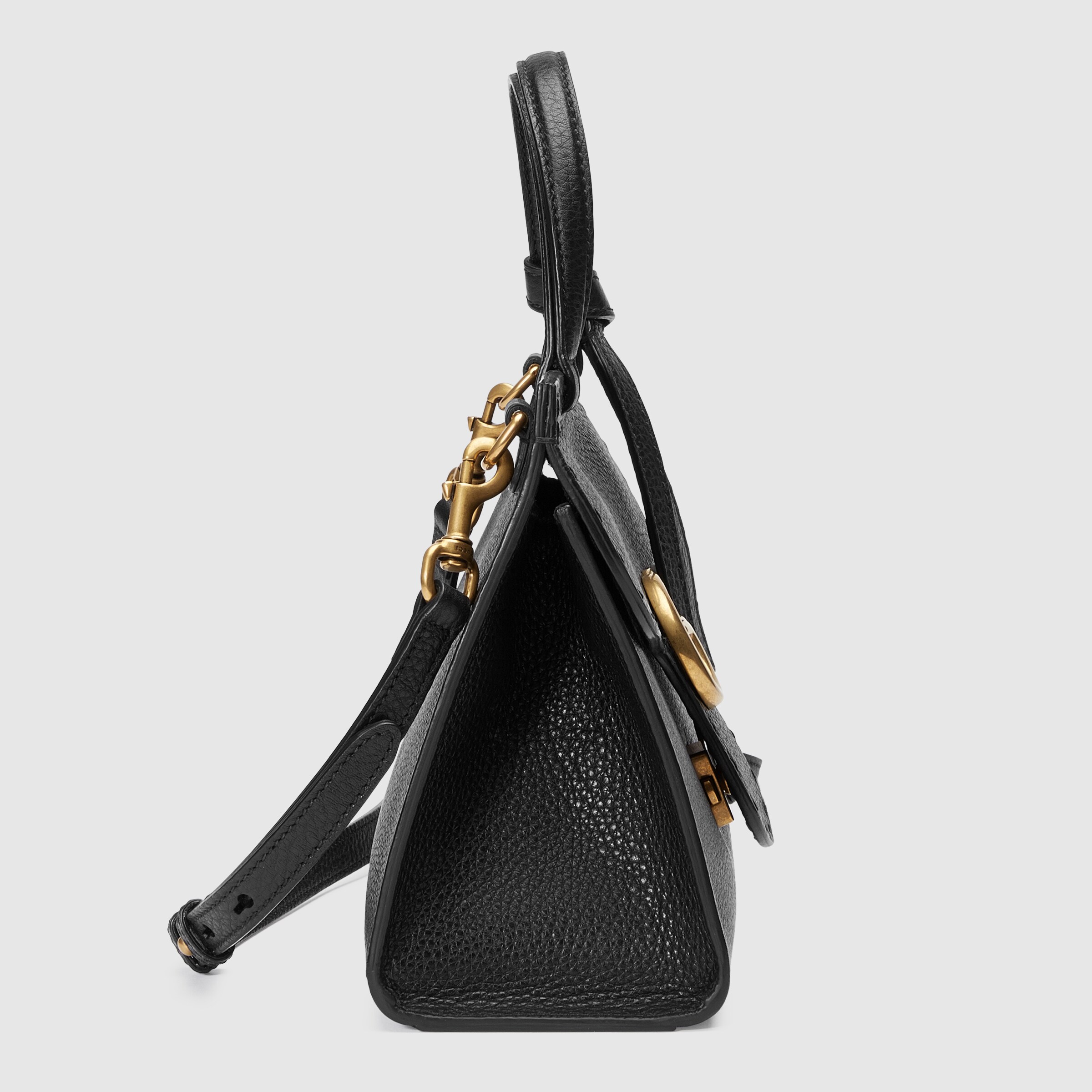 gg marmont leather top handle bag