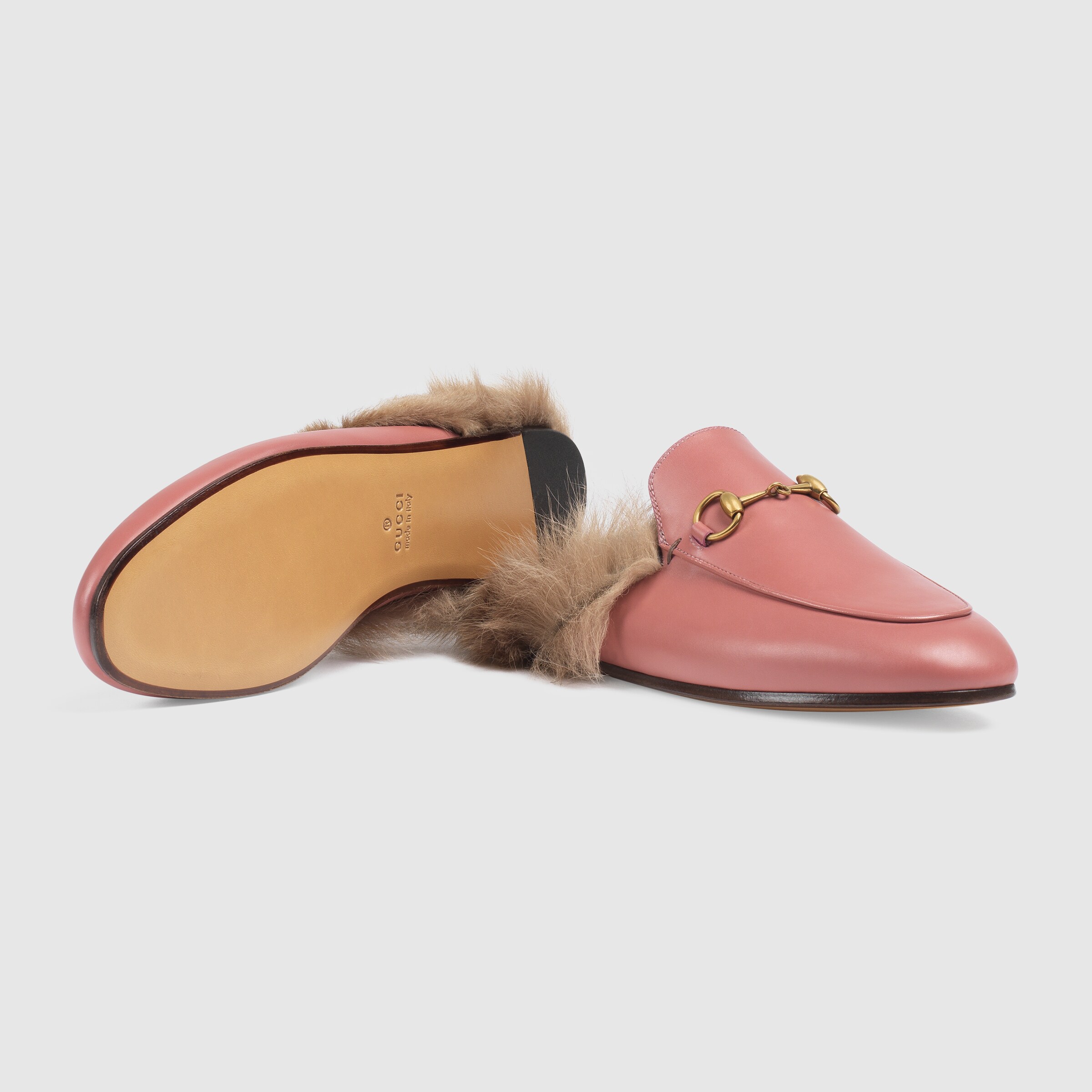princetown leather slipper white