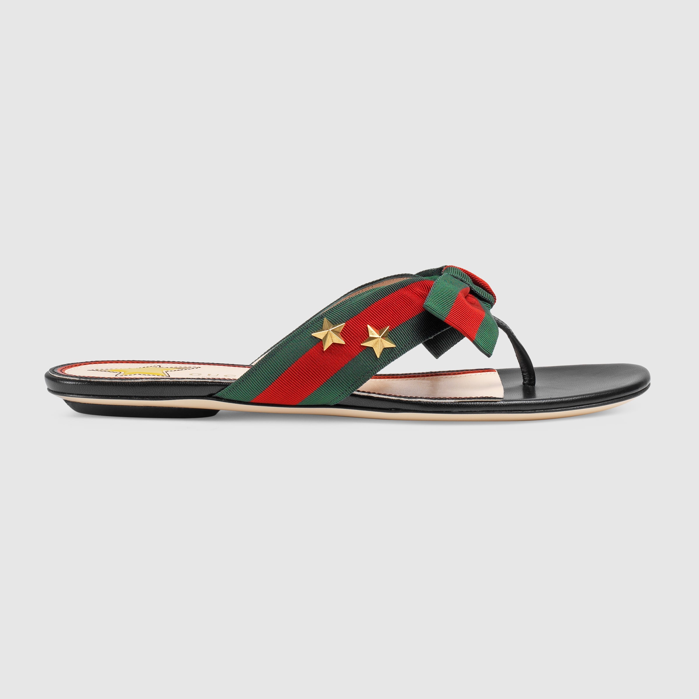 Studded grosgrain  thong sandal Gucci Women's Slides & Thongs