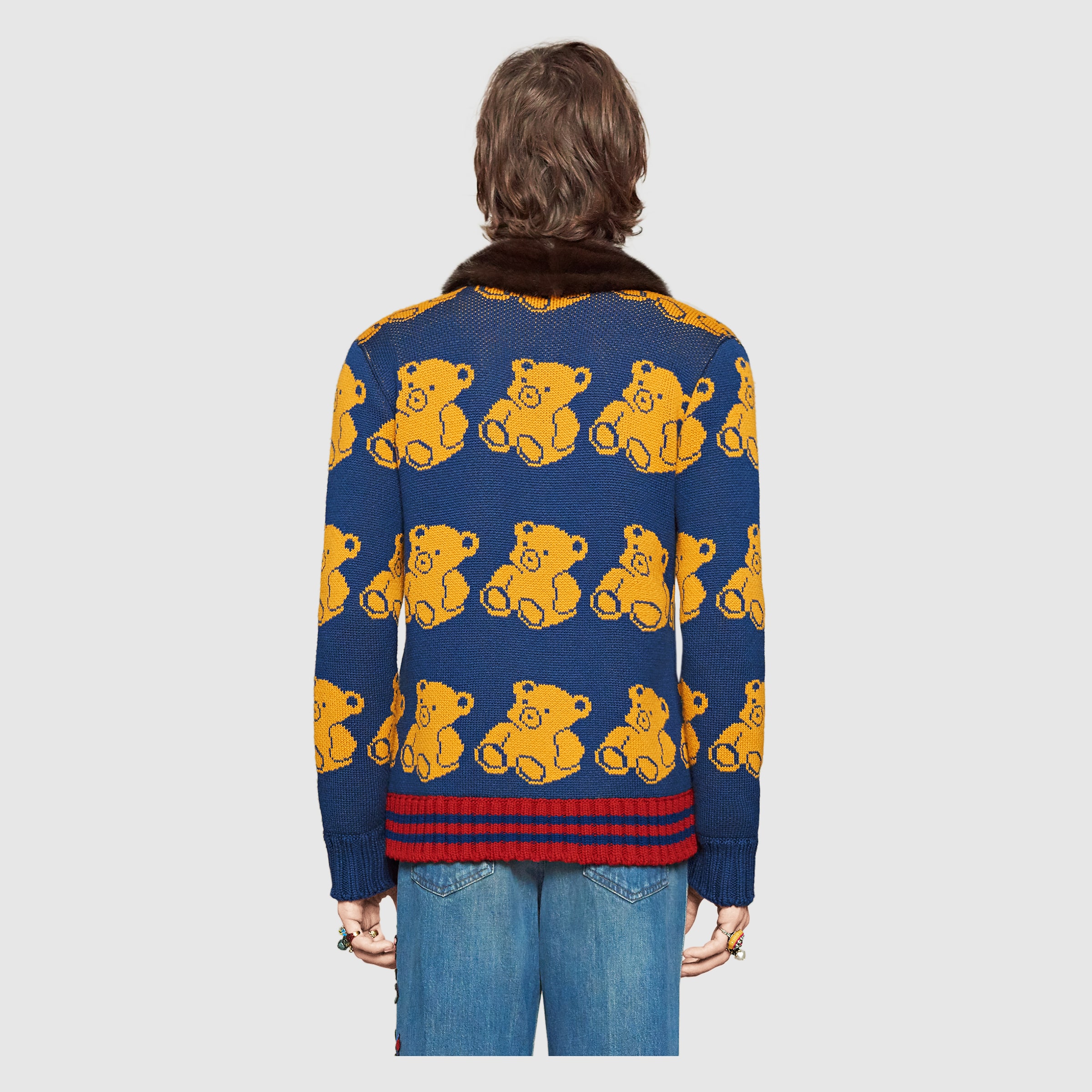 gucci wool sweater with teddy bear