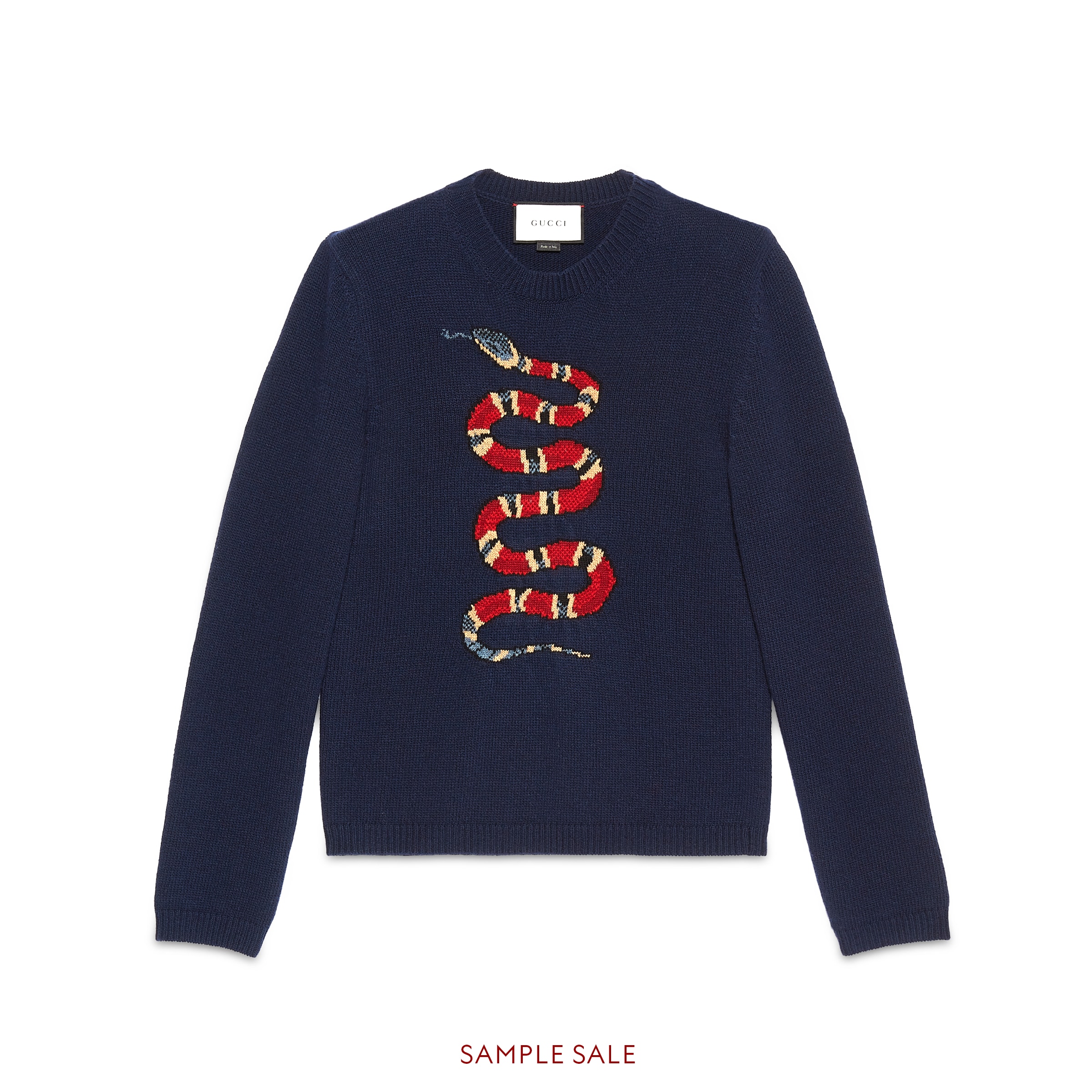 Jacquard Sweater Snake Print Pullover Gucci Snake Sweatshirt