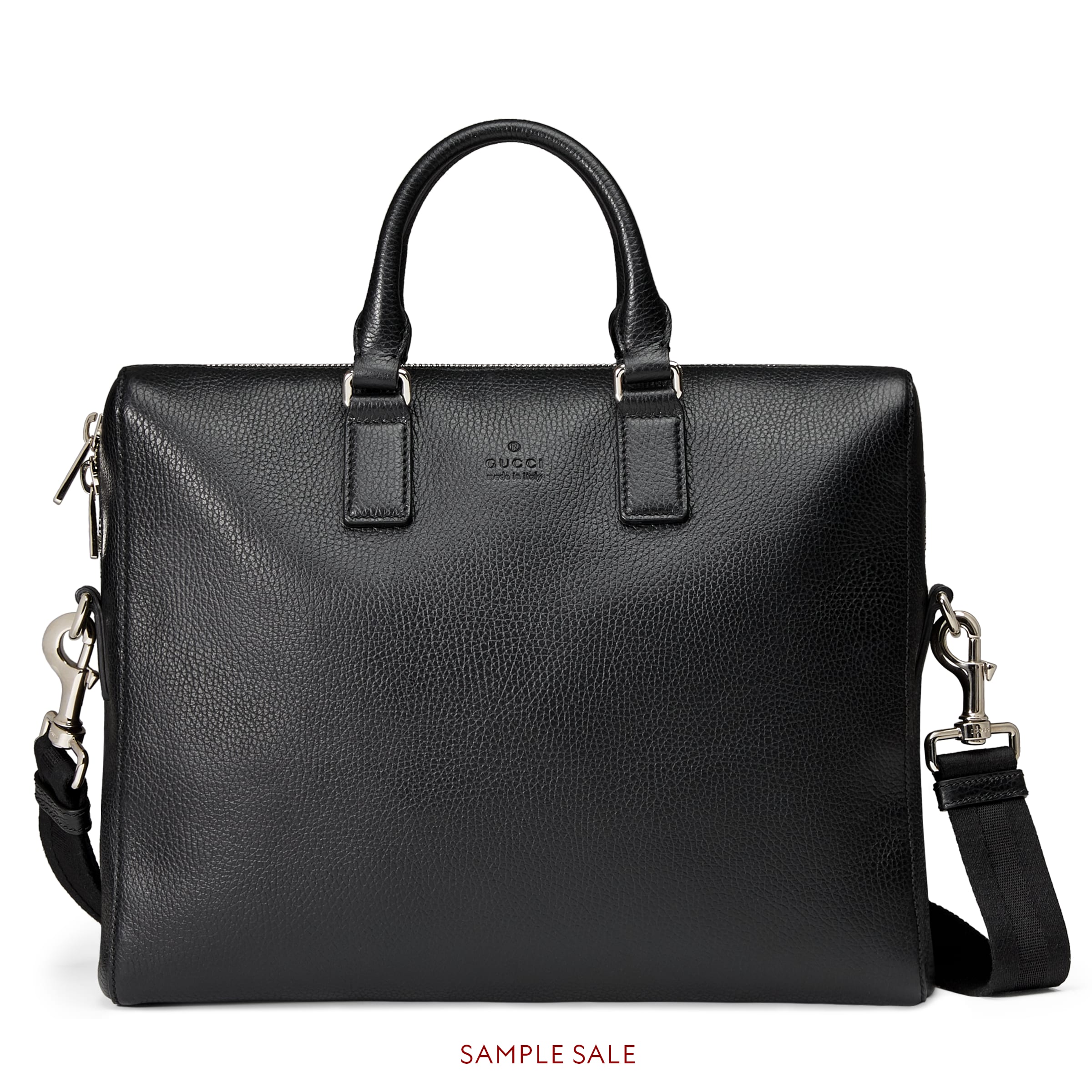 leather briefcase with gusset Gucci Men's Briefcases 387074CAOAN1000