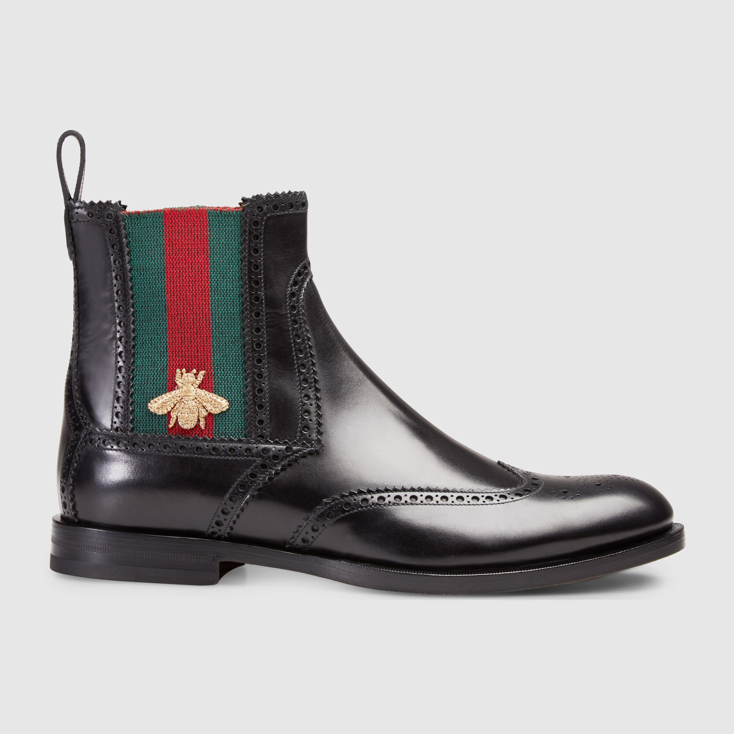 Leather boot with  Gucci Men's Boots 450991DKGD01060