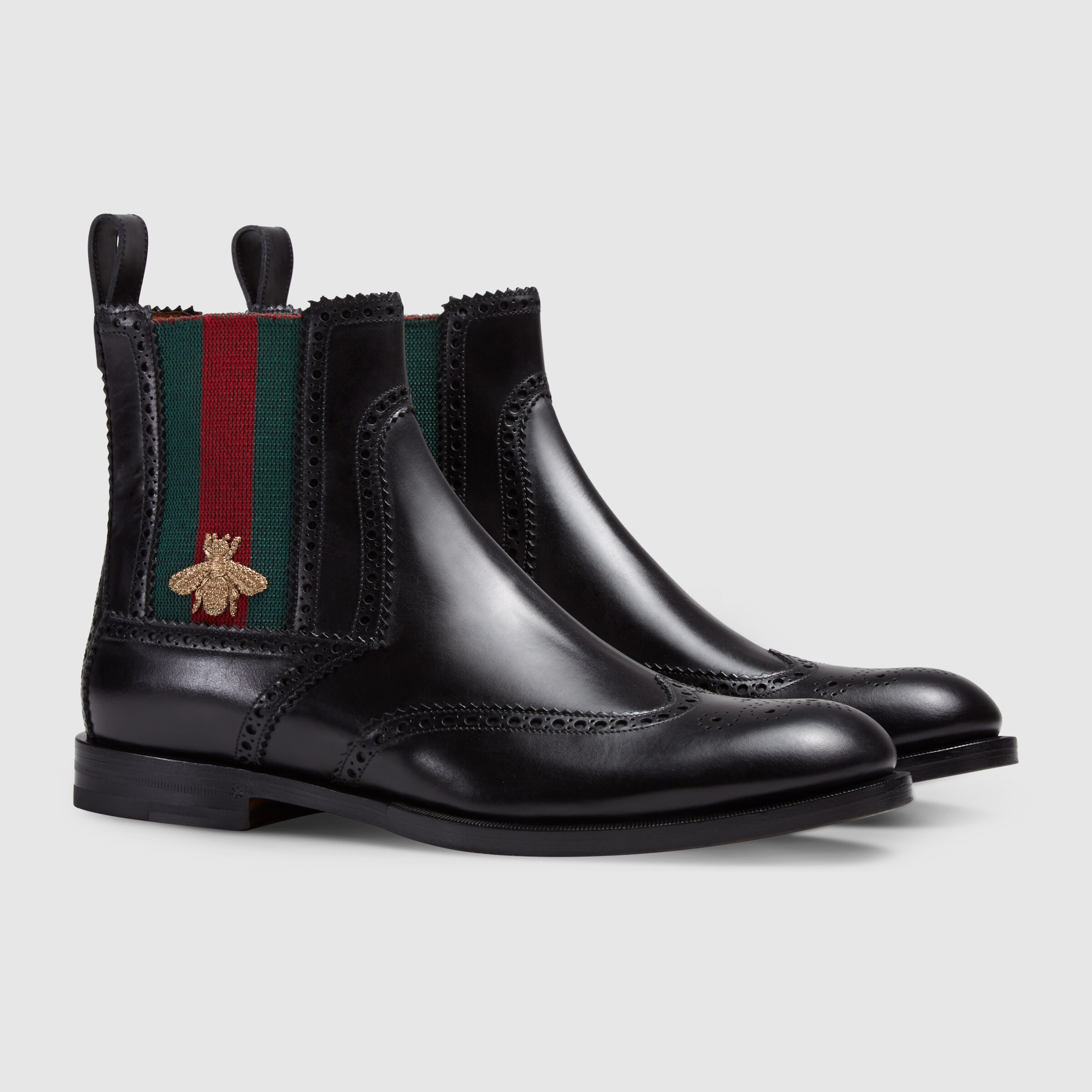 Leather boot with  Gucci Men's Boots 450991DKGD01060