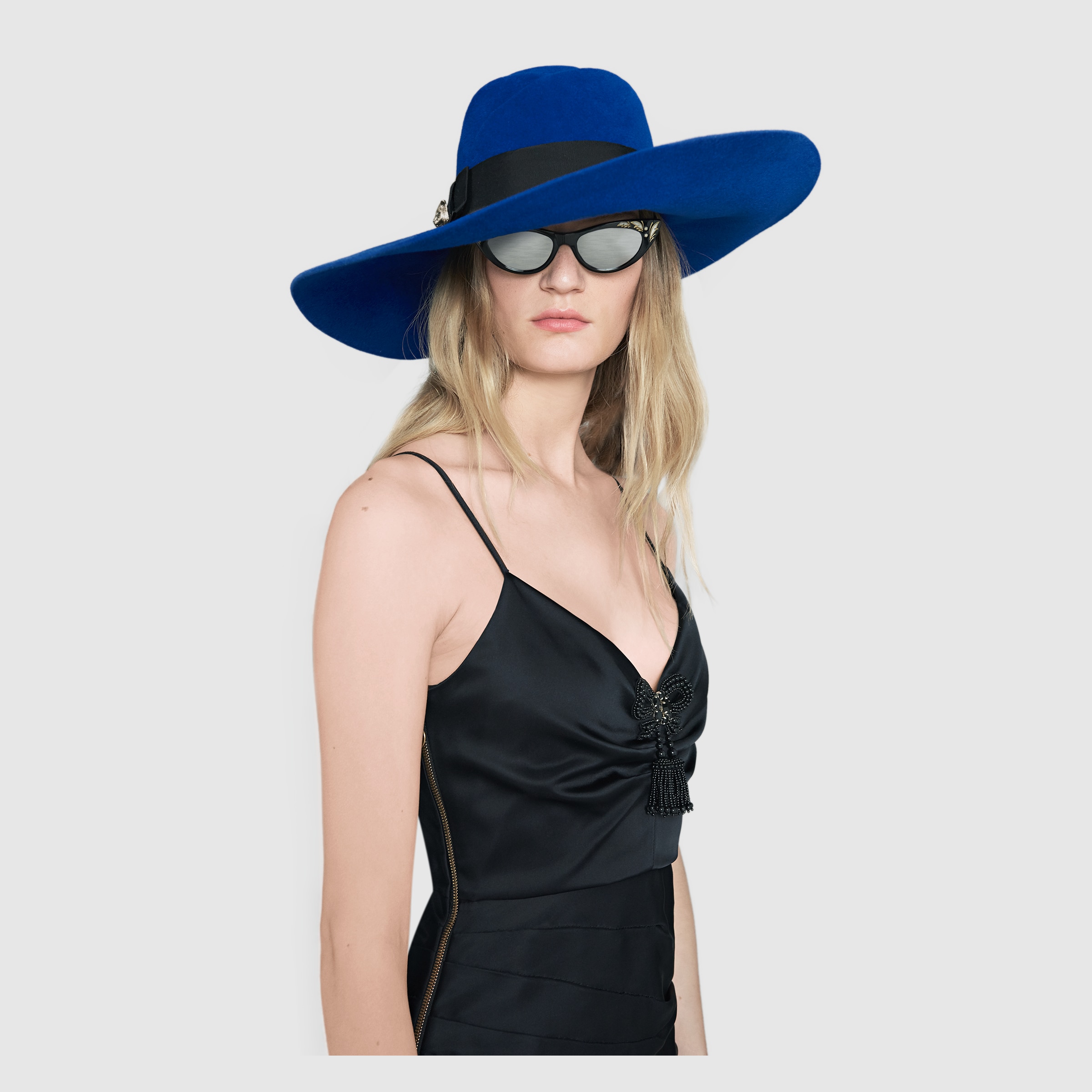 Satin dress with bow brooch Gucci Women's Dresses 459712ZIZ861000