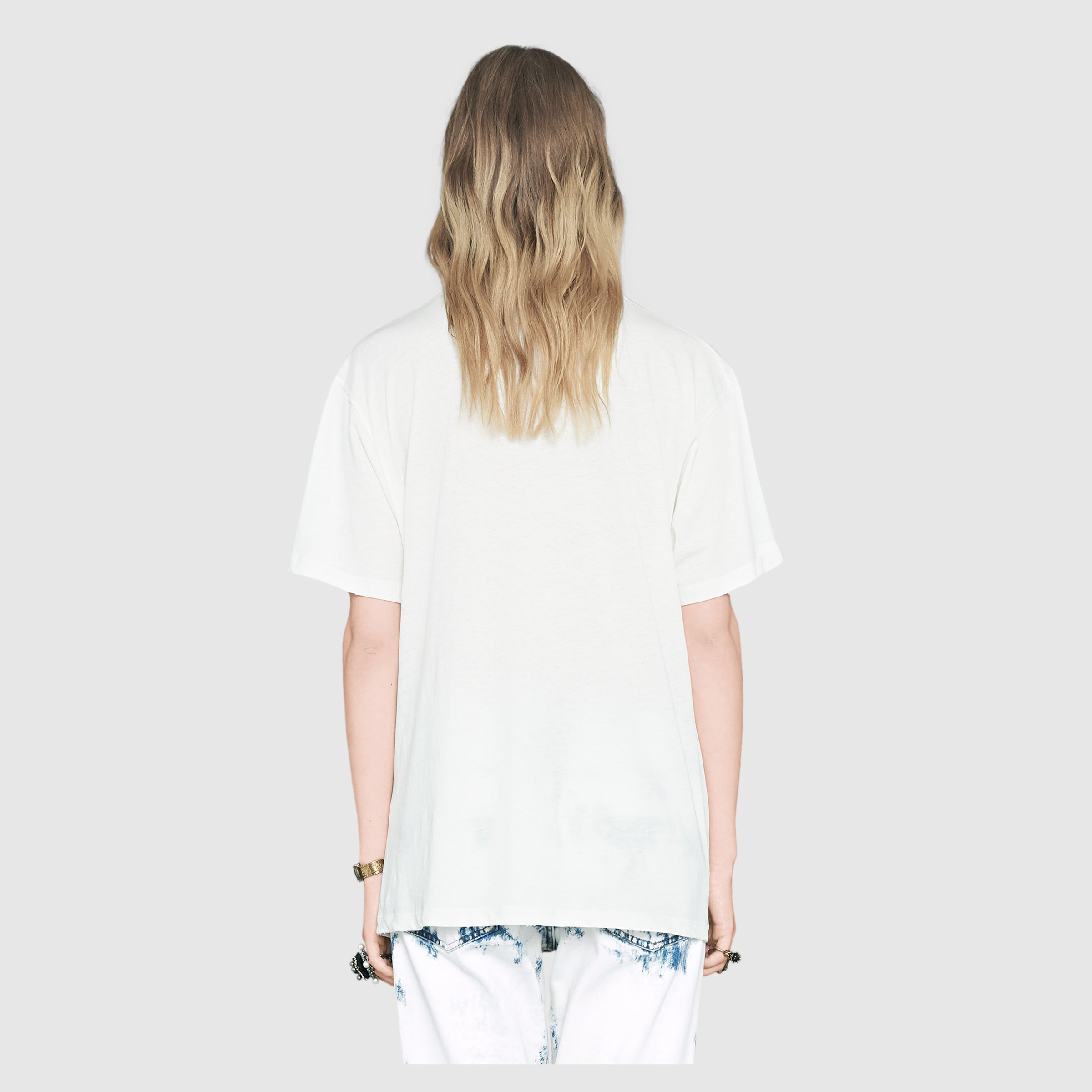 Gucci print cotton tshirt Gucci Women's Tshirts 457094X5L889234