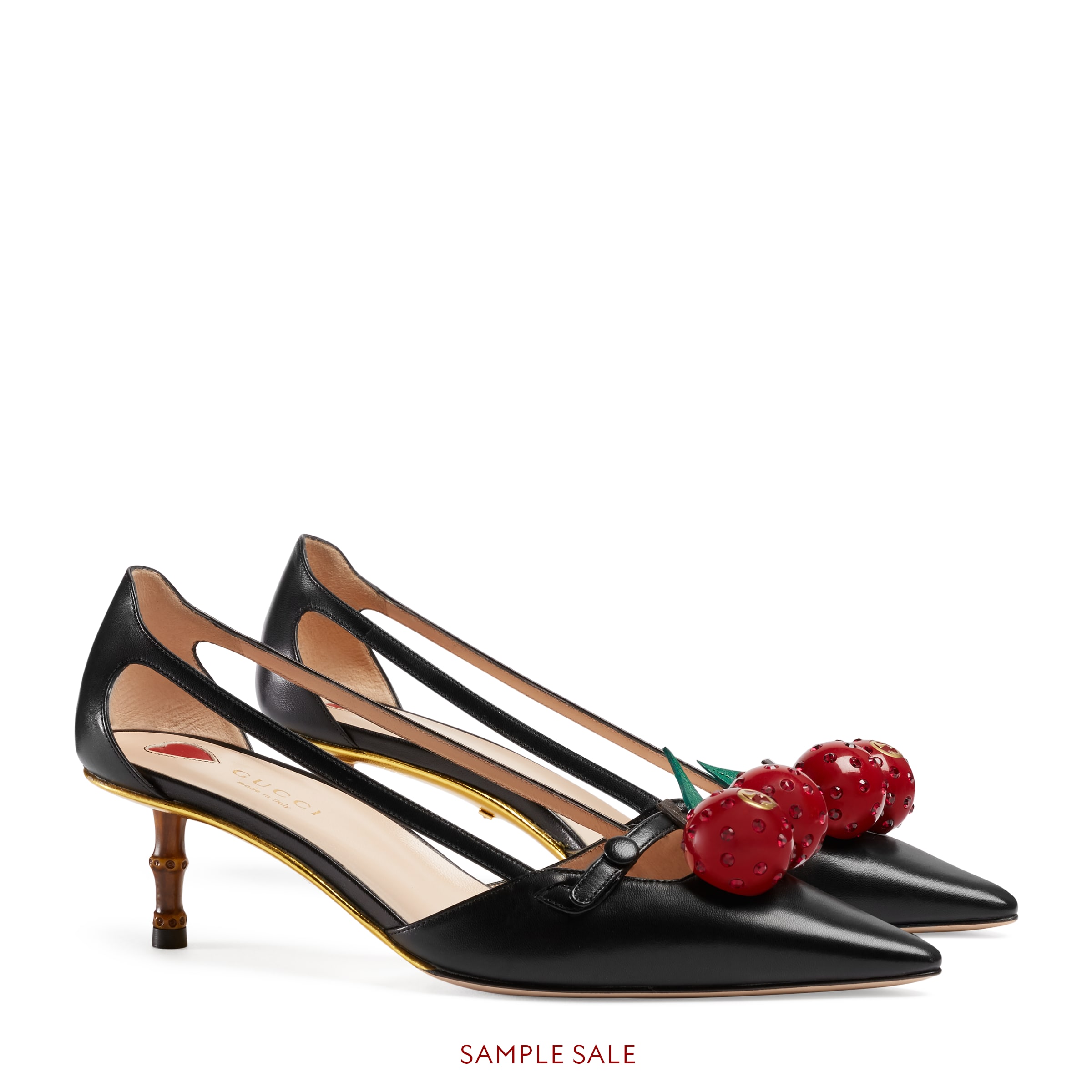 gucci 真皮樱桃浅口鞋 detail 2