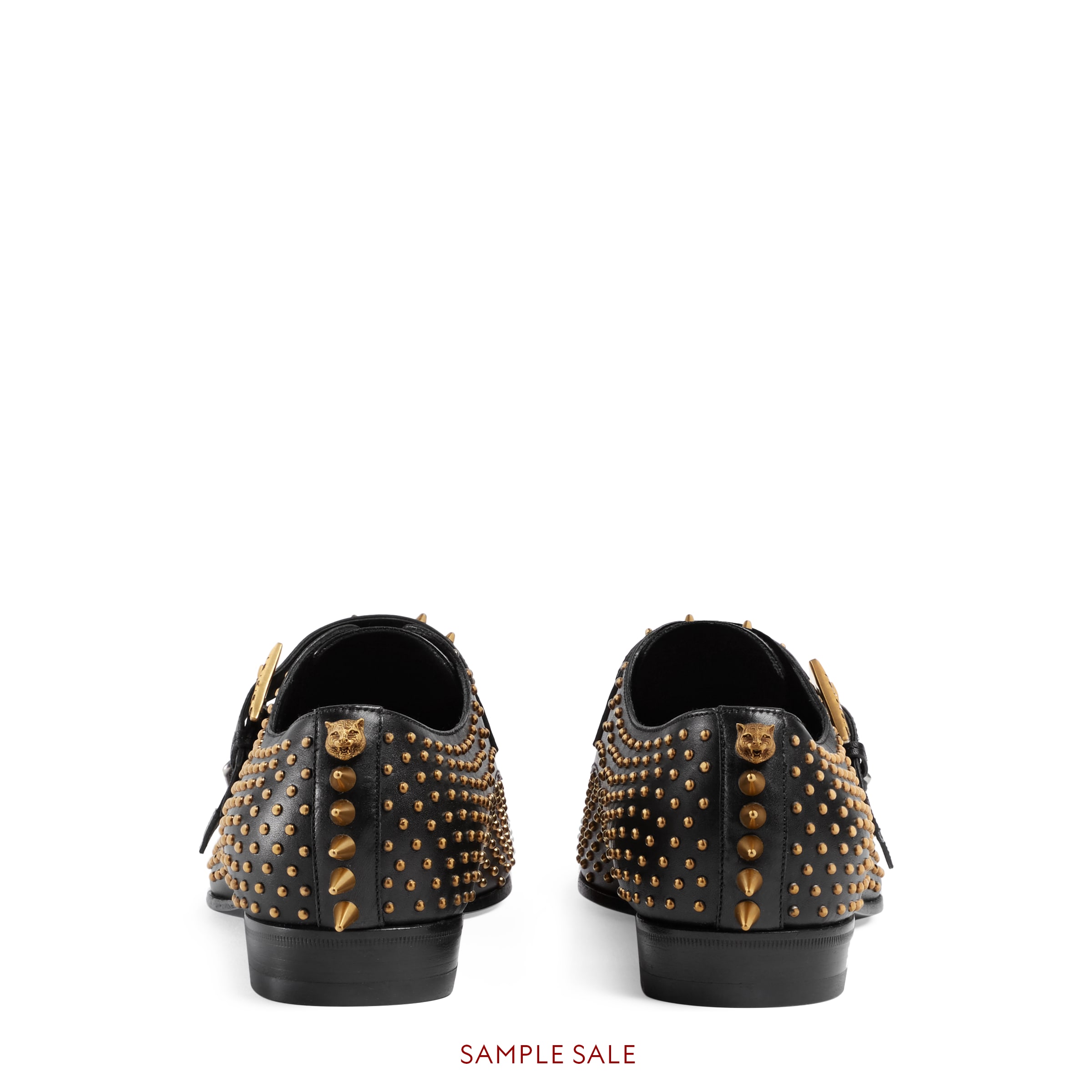 Studded buckle strap shoe Gucci Men's Monk Straps 449940ARP001000