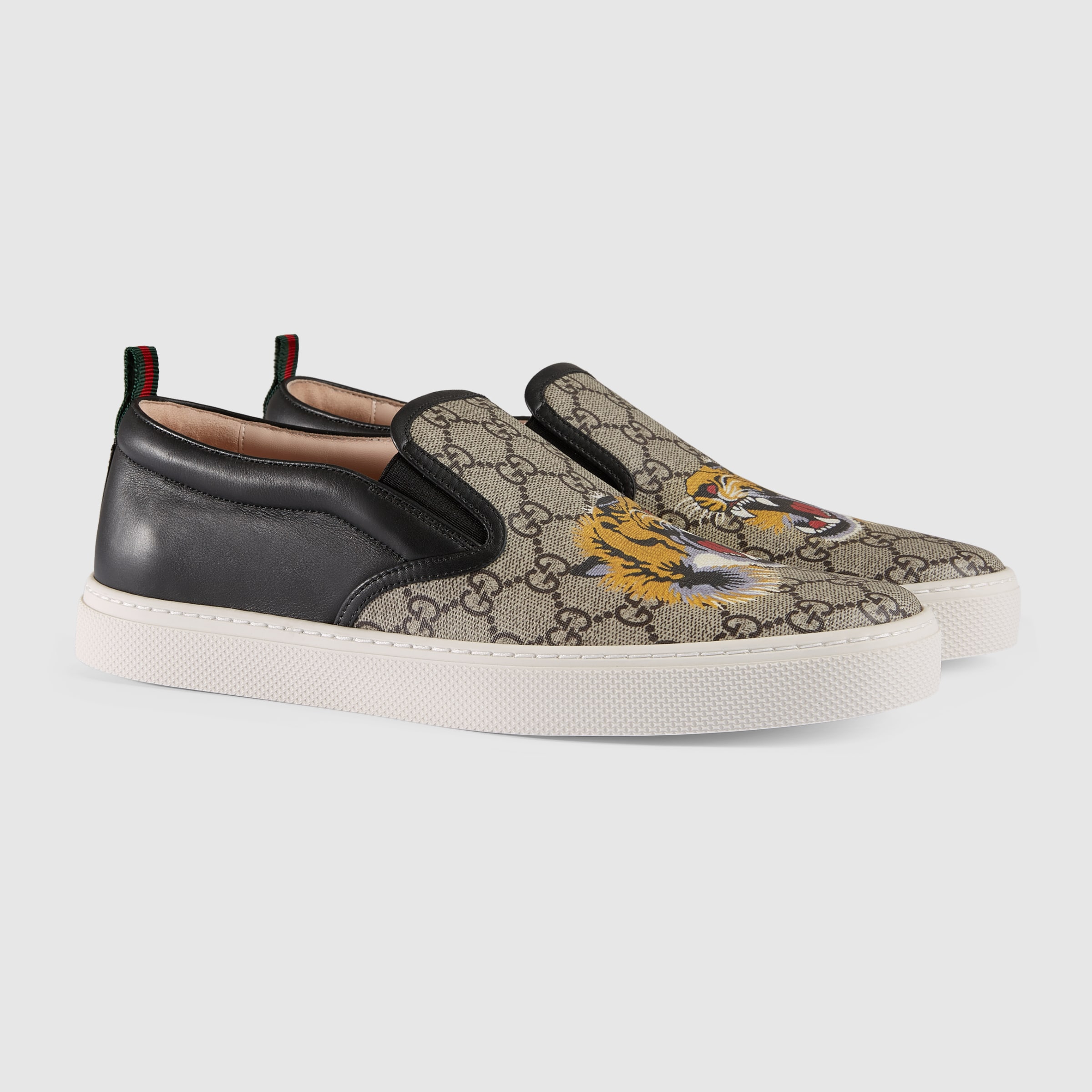 gucci tiger slip ons