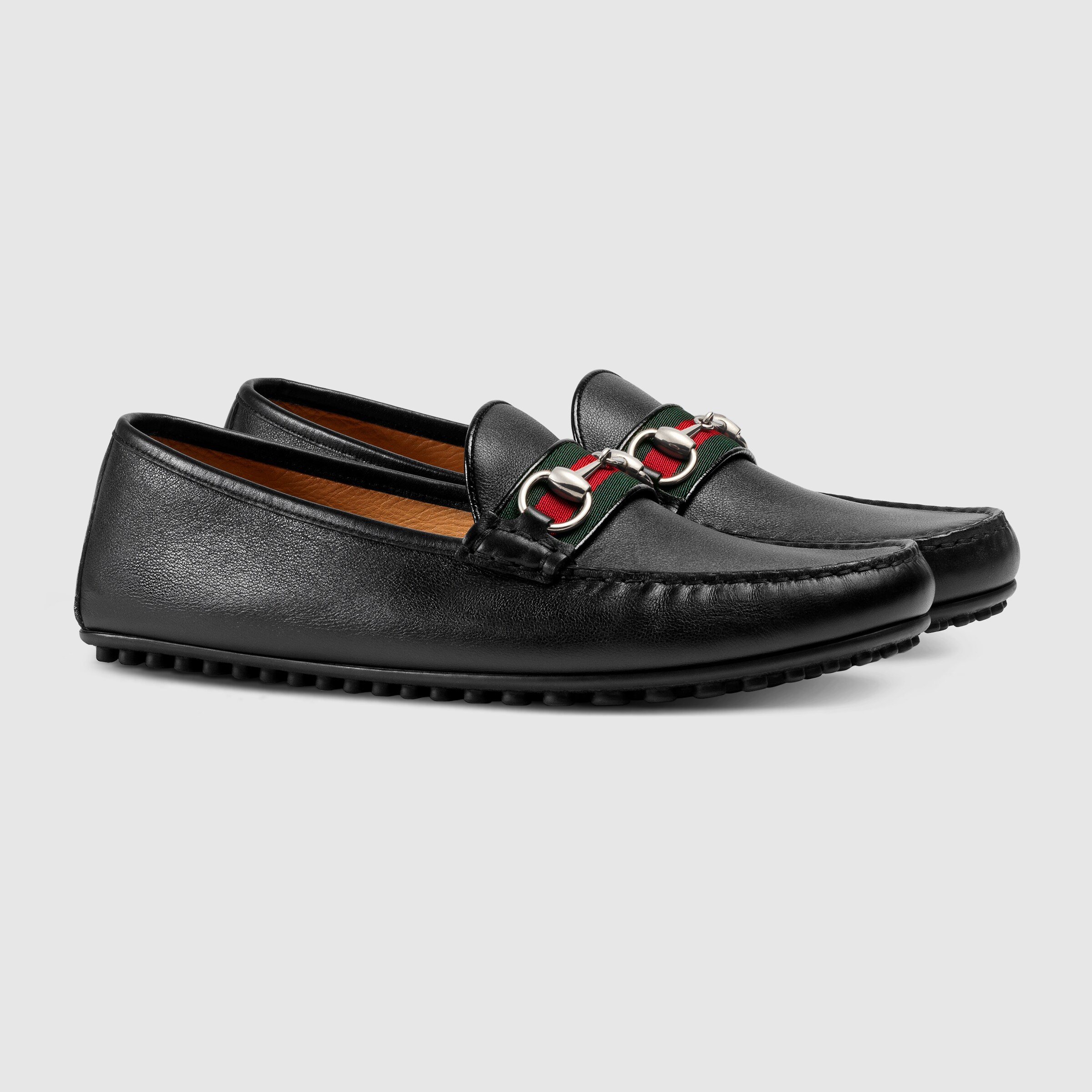 gucci mens driver with web