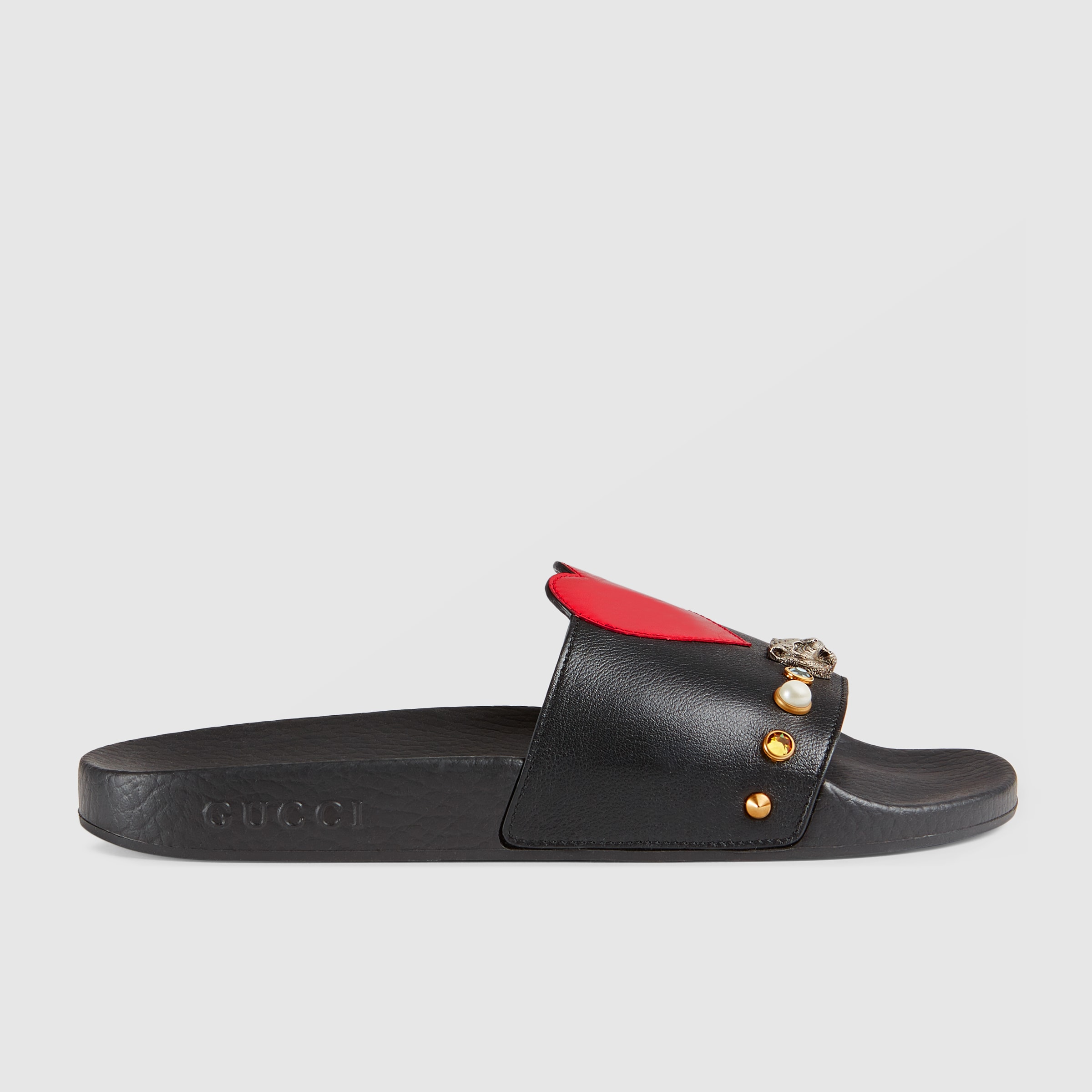 Studded embroidered slide sandal Gucci Women's Slides & Mules