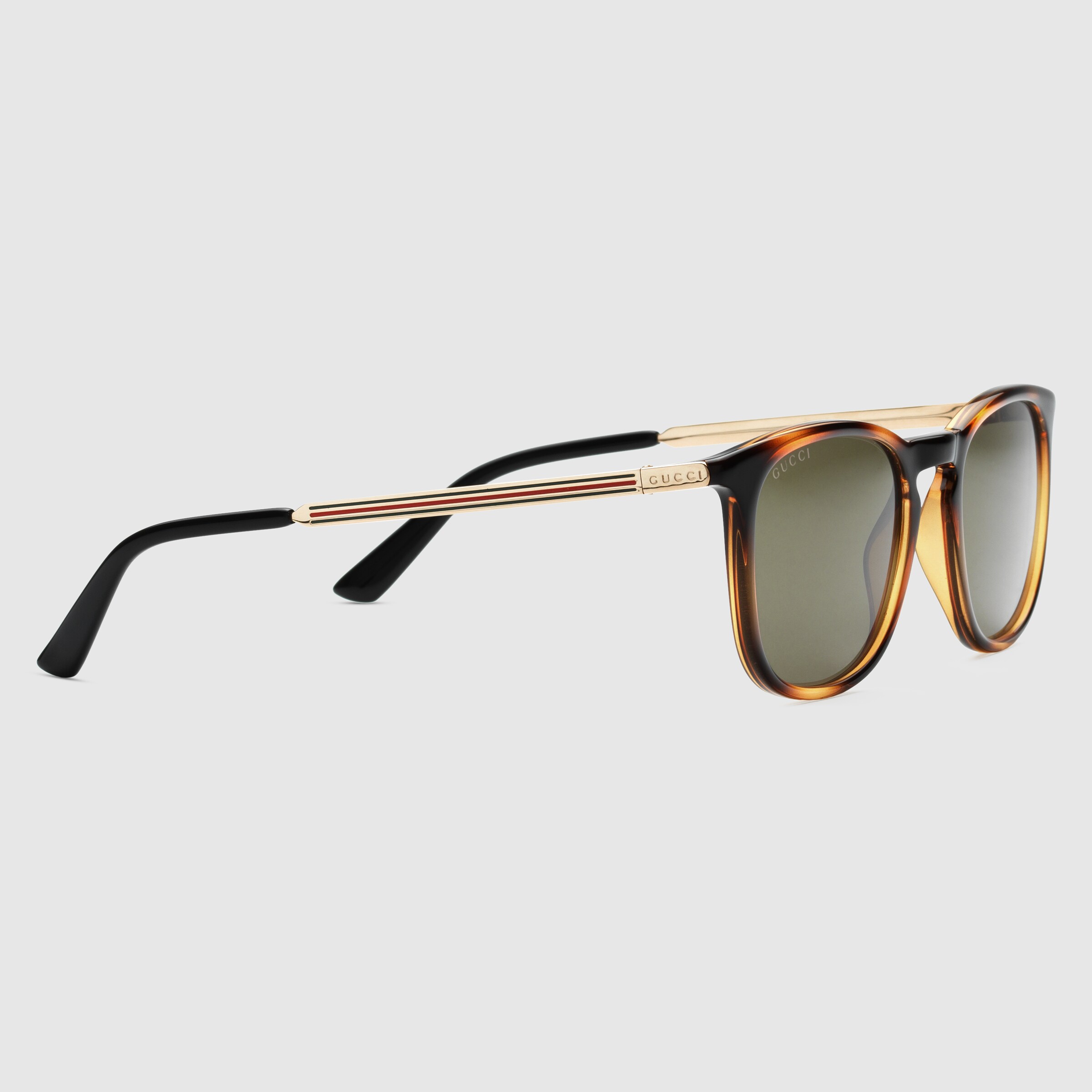 Square-frame optyl Web sunglasses - Gucci Mens Square ...