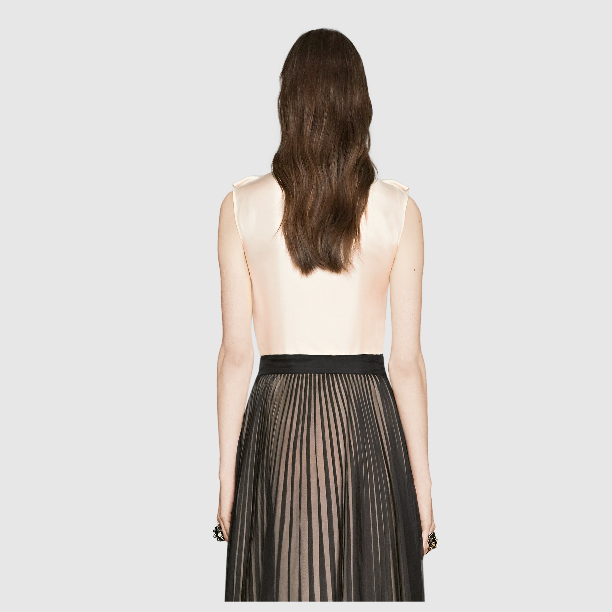 Embroidered silk twill top Gucci Women's Tops & Shirts 448942ZIK359210