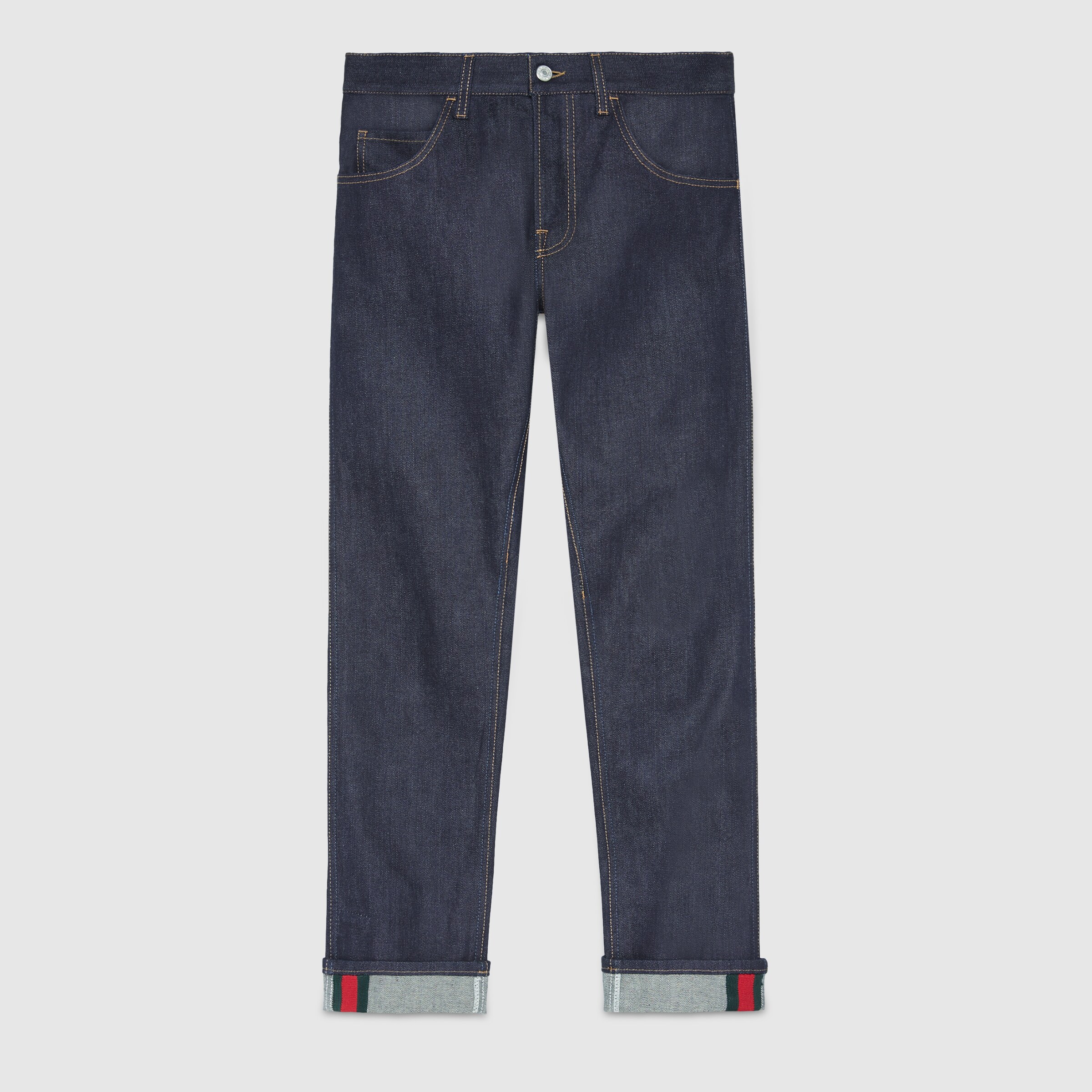 tapered denim pant with web gucci s denim tapered denim pant with web gucci s denim