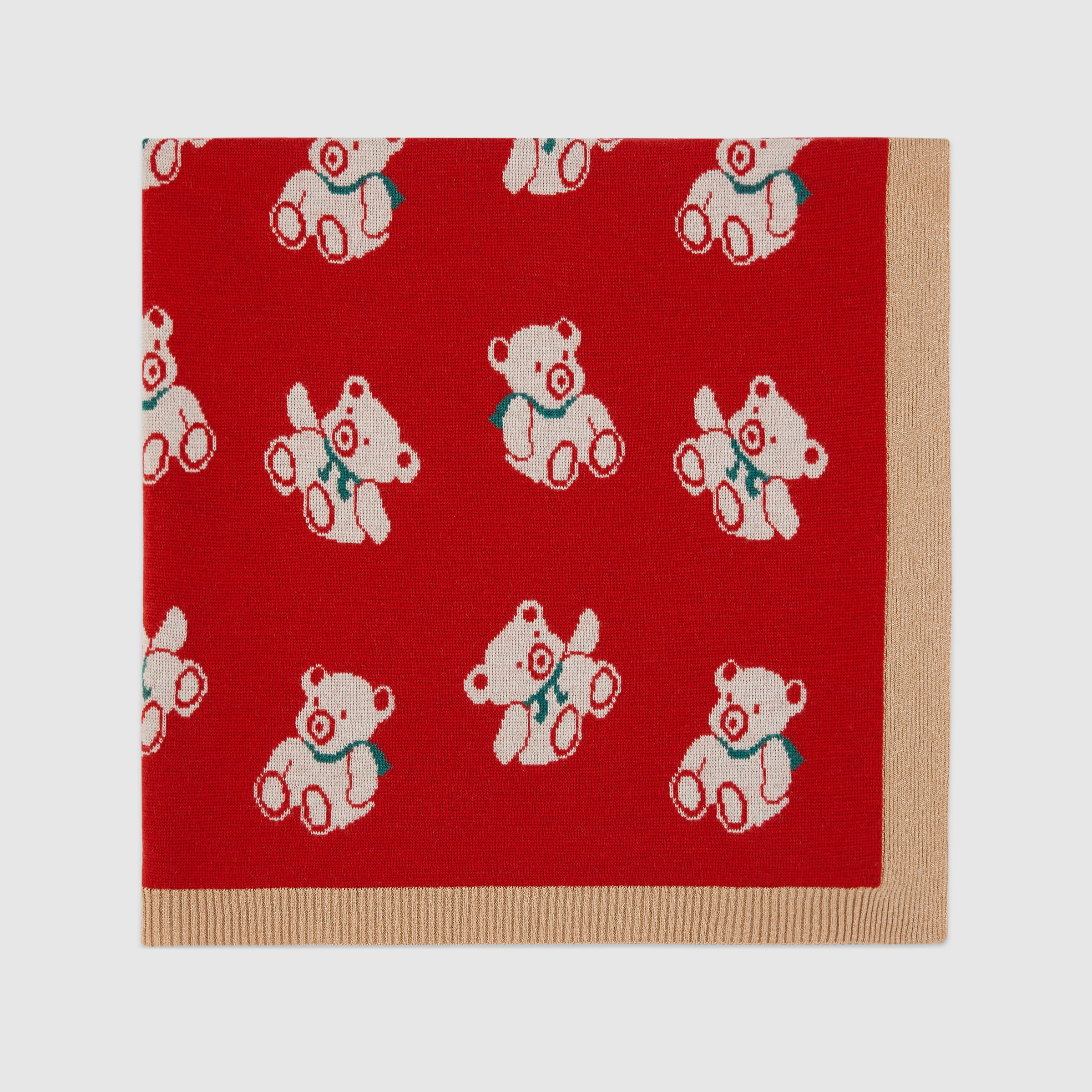 Knit bears baby blanket Gucci Baby Blankets & Bath 4509123K6016480