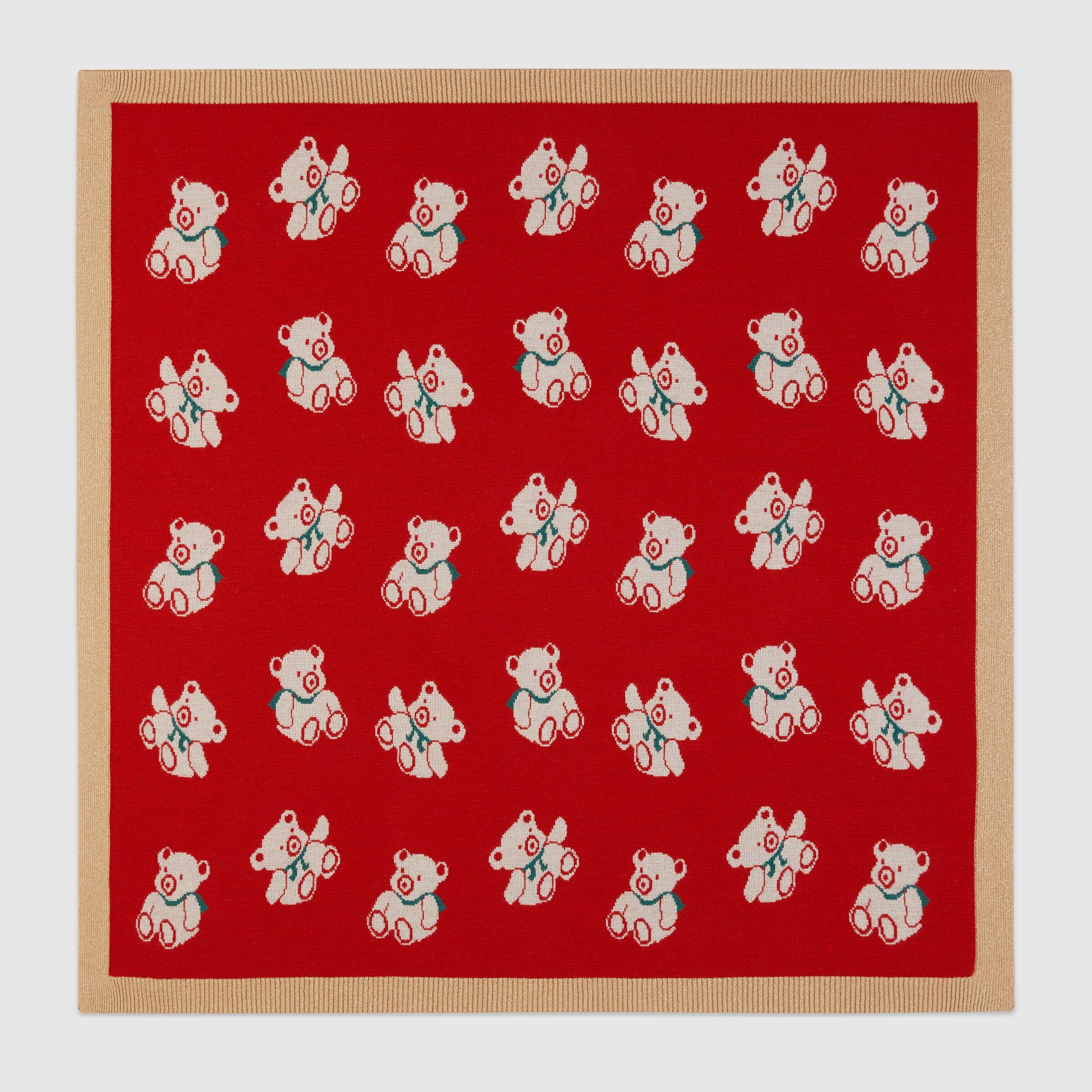Knit bears baby blanket Gucci Baby Blankets & Bath 4509123K6016480