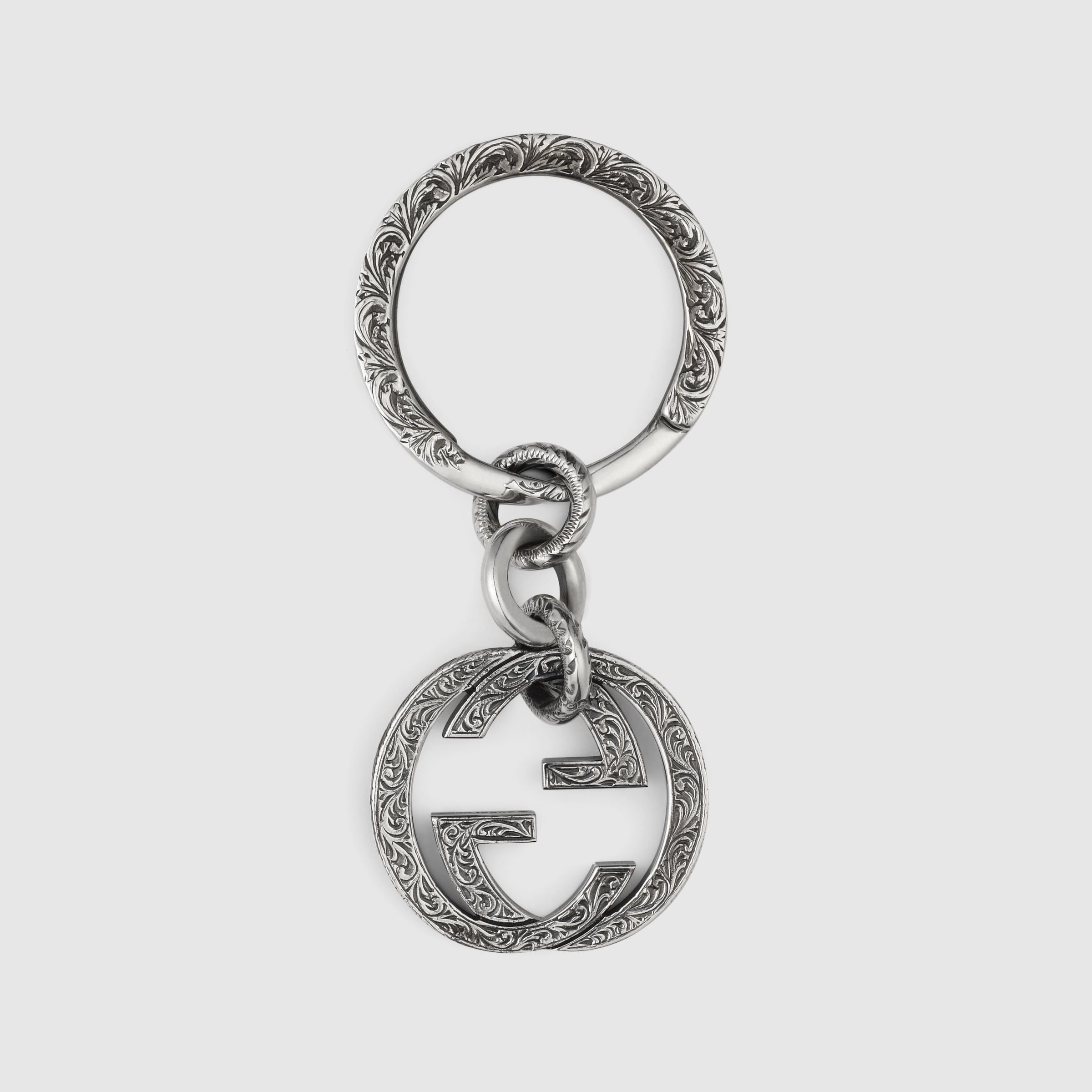 Interlocking G key ring Gucci Men's Keyrings 455308J84000701