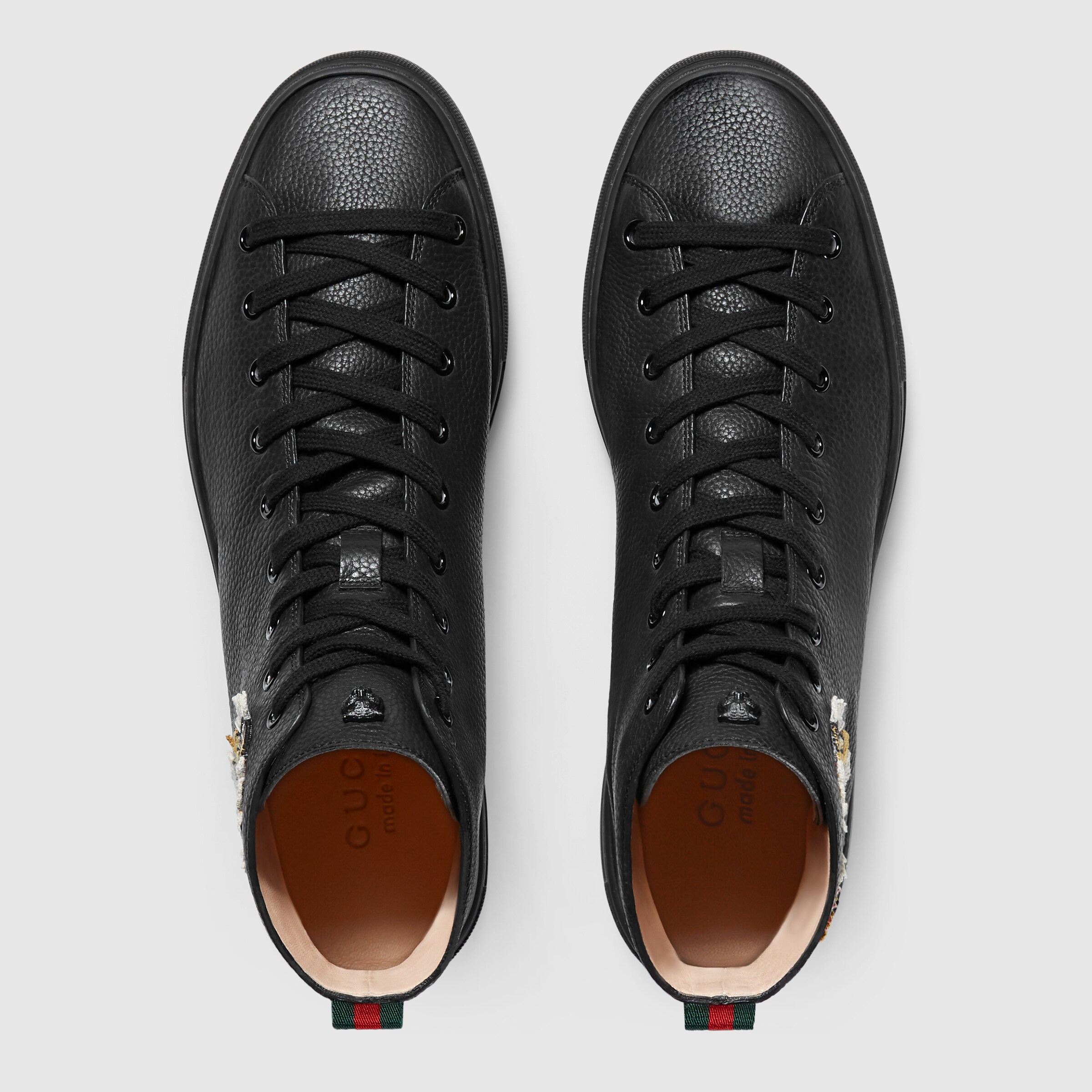 gucci leather high tiger