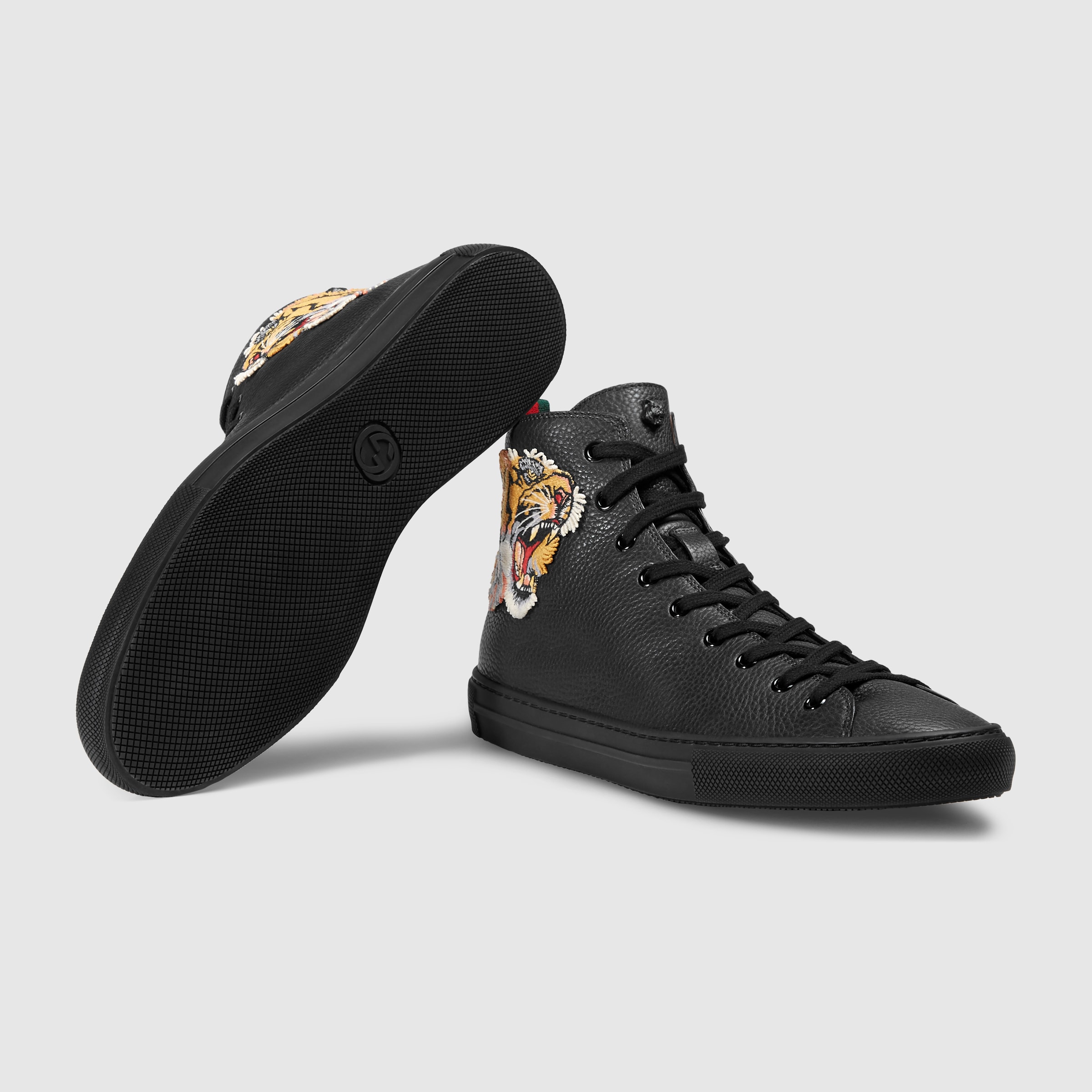 gucci black tiger sneakers