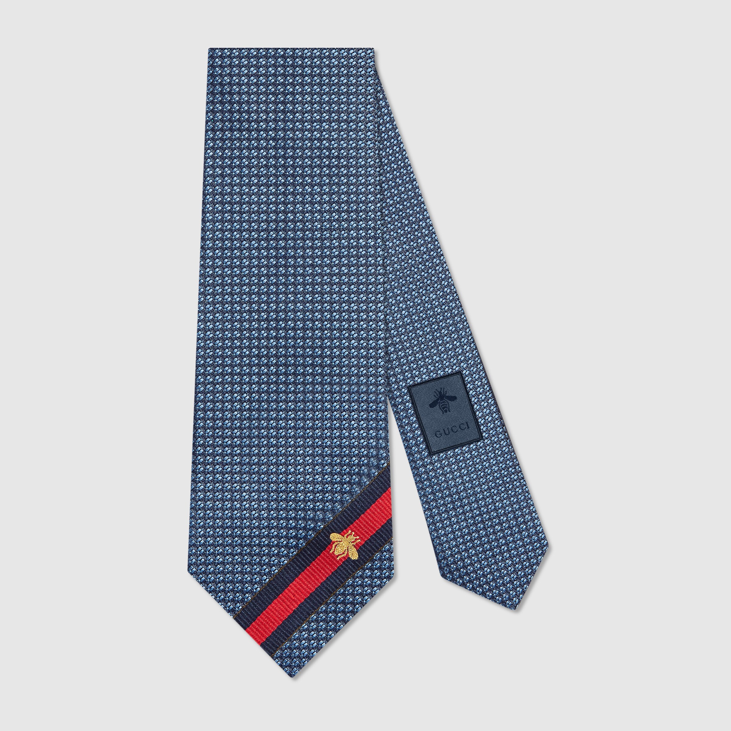 Silk tie with bee  Gucci Men's Ties 4565104E0024768