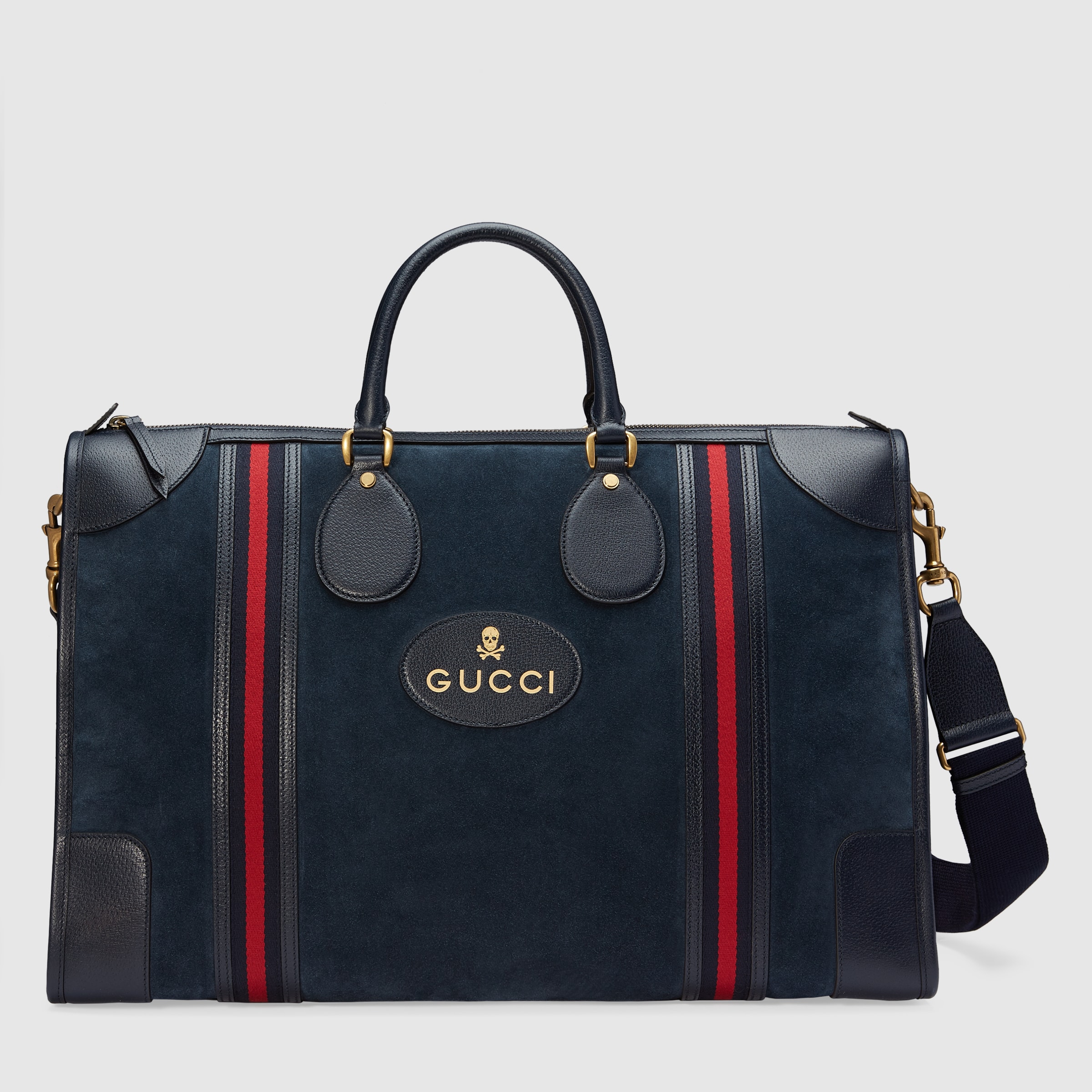 Suede duffle bag with  Gucci Men's Duffle Bags 459291CPMCT8497