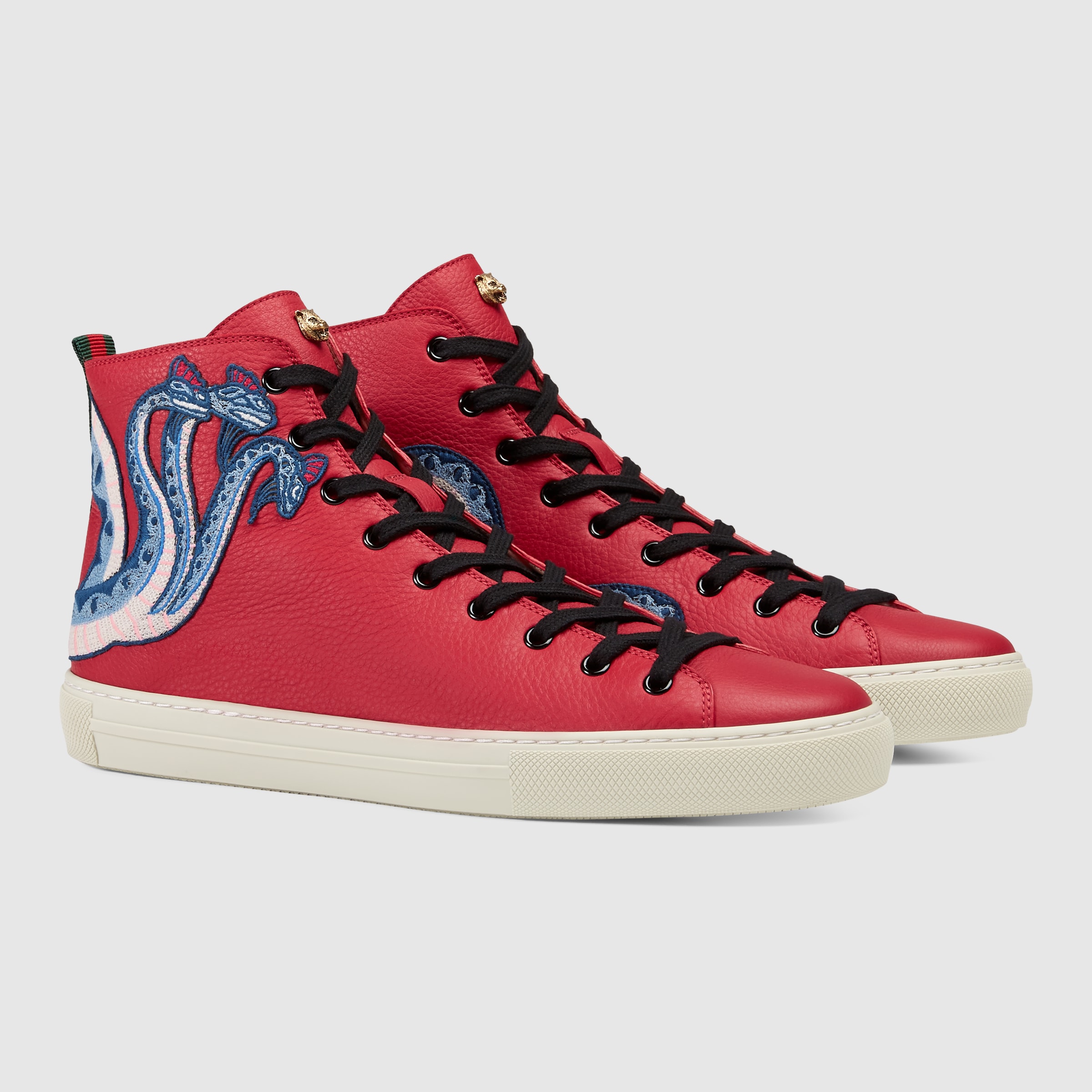 Leather high-top with dragon - Gucci Men&#39;s Sneakers 463474BXOA06470