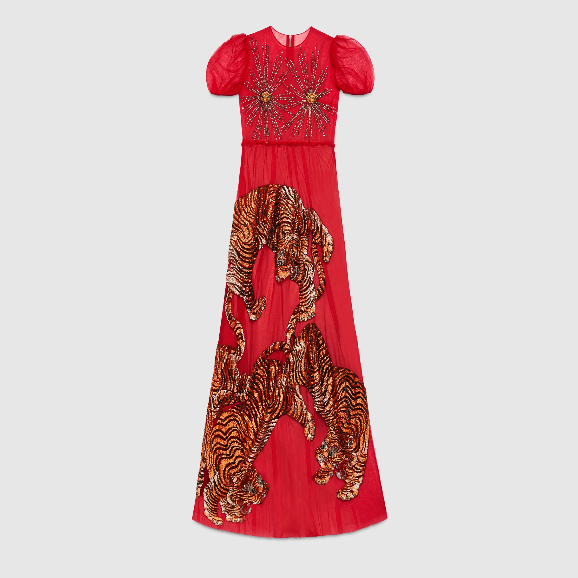 gucci red gown