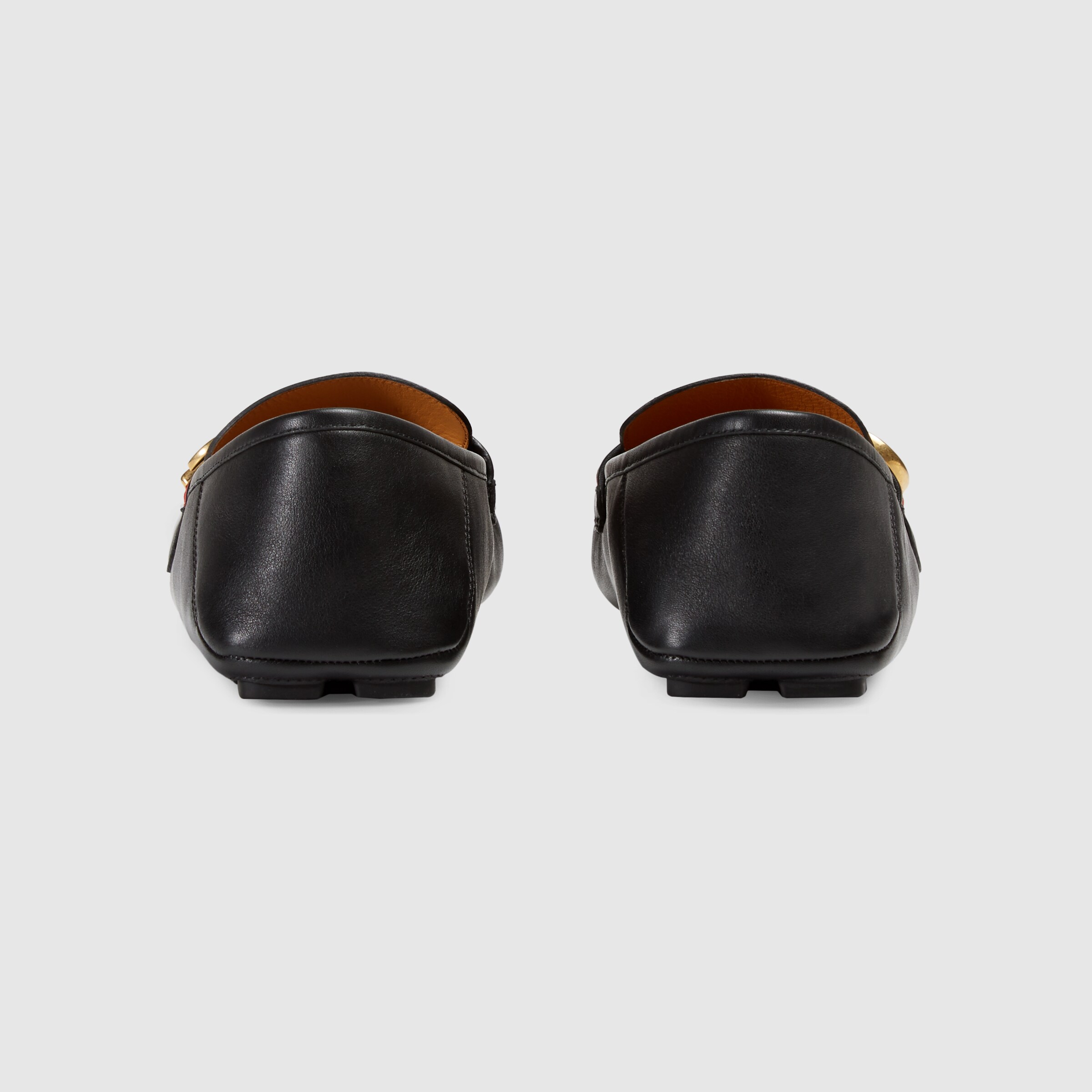leather driver with web gucci
